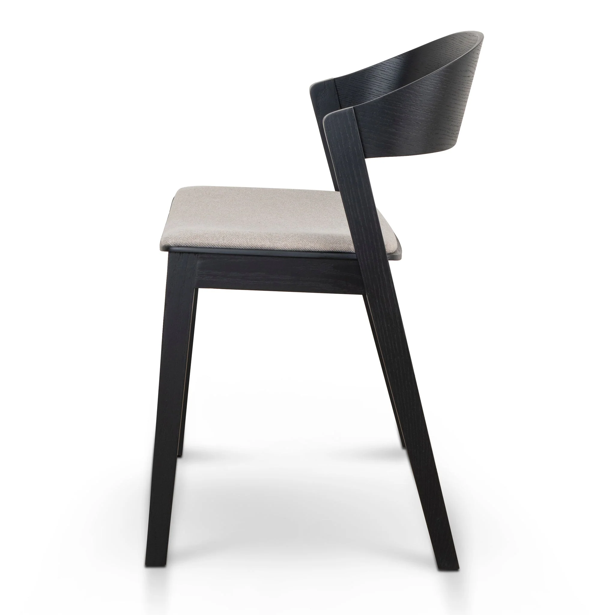 CDC10054-SDx2 Black Dining Chair - Grey Seat (Set of 2) - Image 4