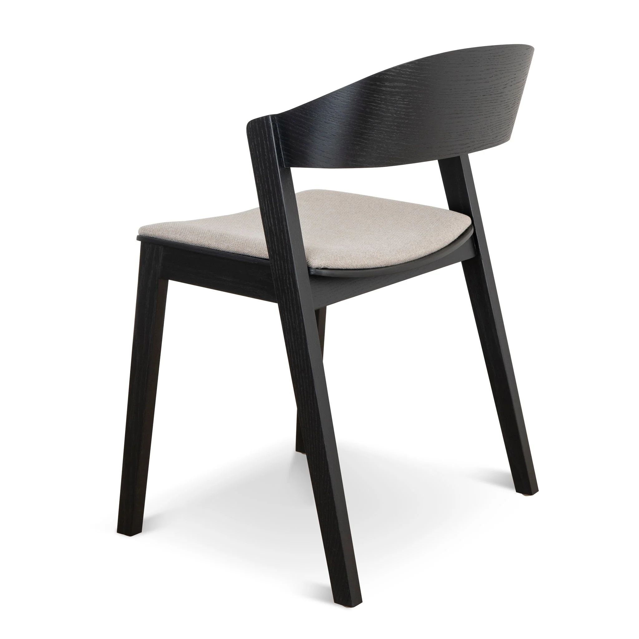 CDC10054-SDx2 Black Dining Chair - Grey Seat (Set of 2) - Image 5