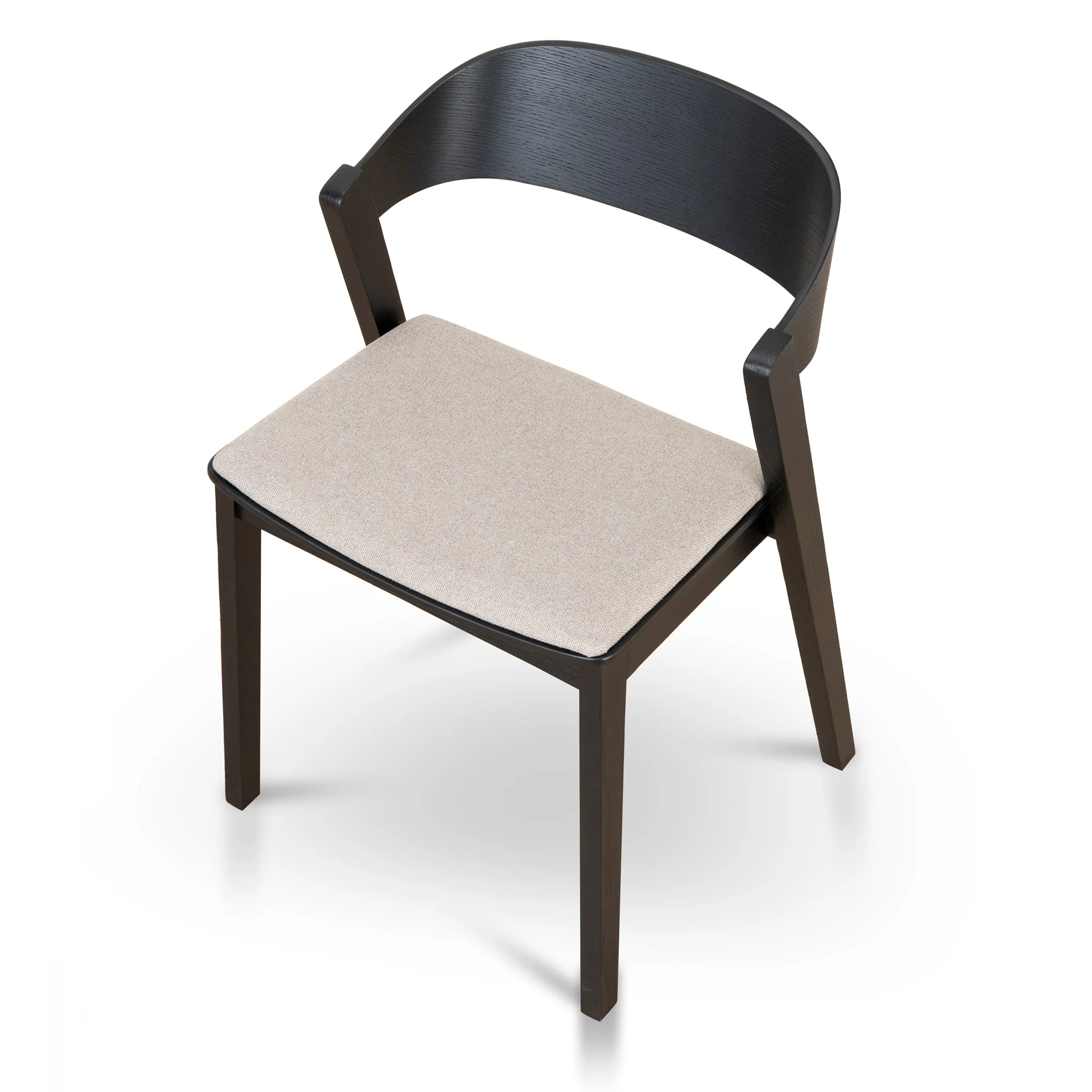 CDC10054-SDx2 Black Dining Chair - Grey Seat (Set of 2) - Image 6