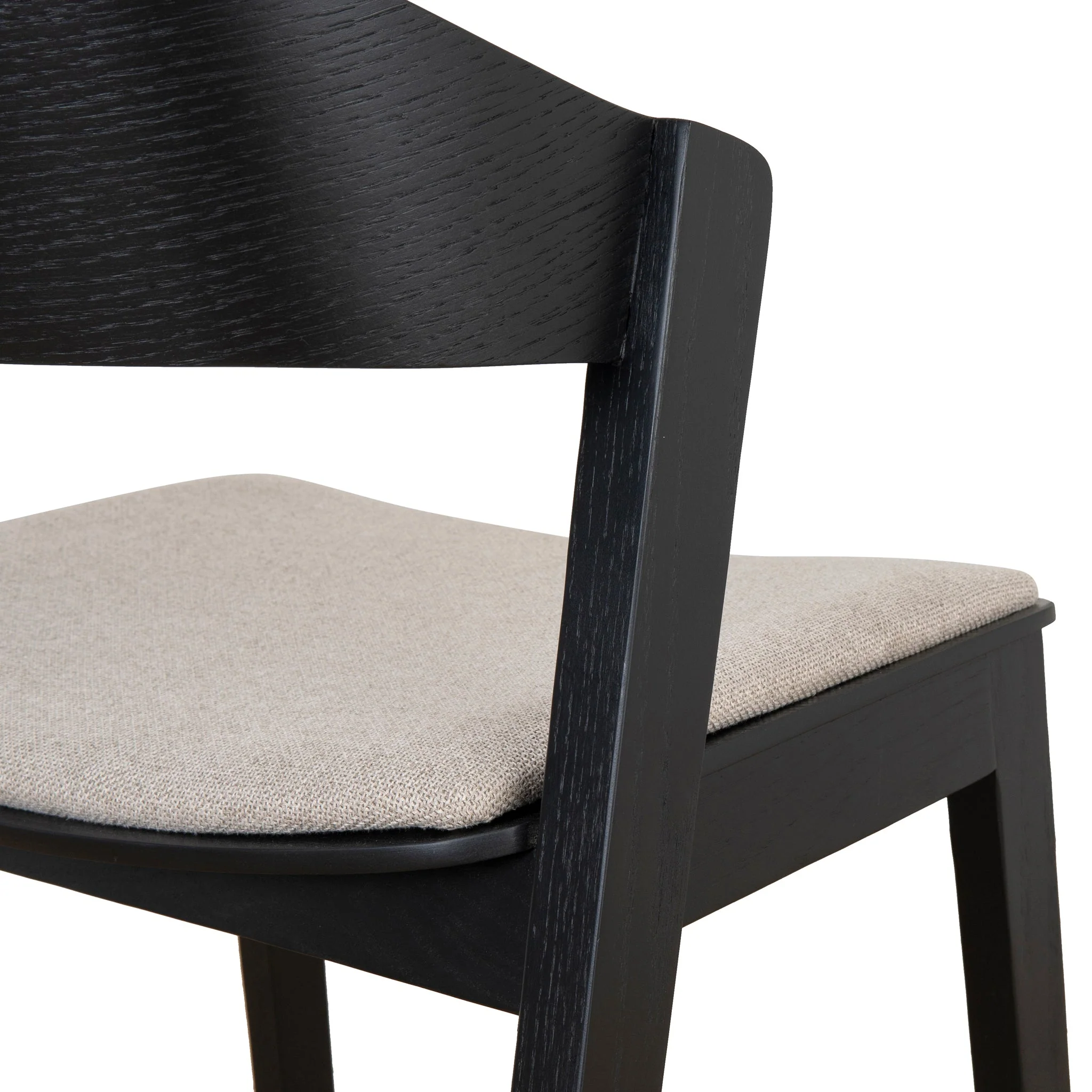 CDC10054-SDx2 Black Dining Chair - Grey Seat (Set of 2) - Image 8