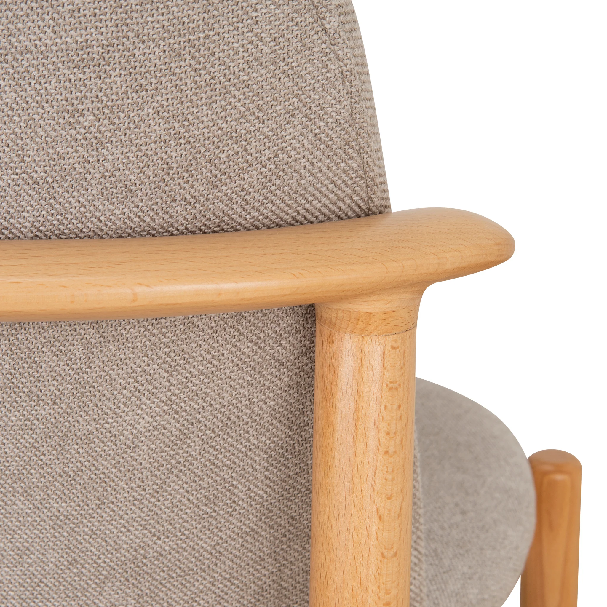 CDC10056-SDx2 Natural Dining Chair - Grey Seat (Set of 2) - Image 11