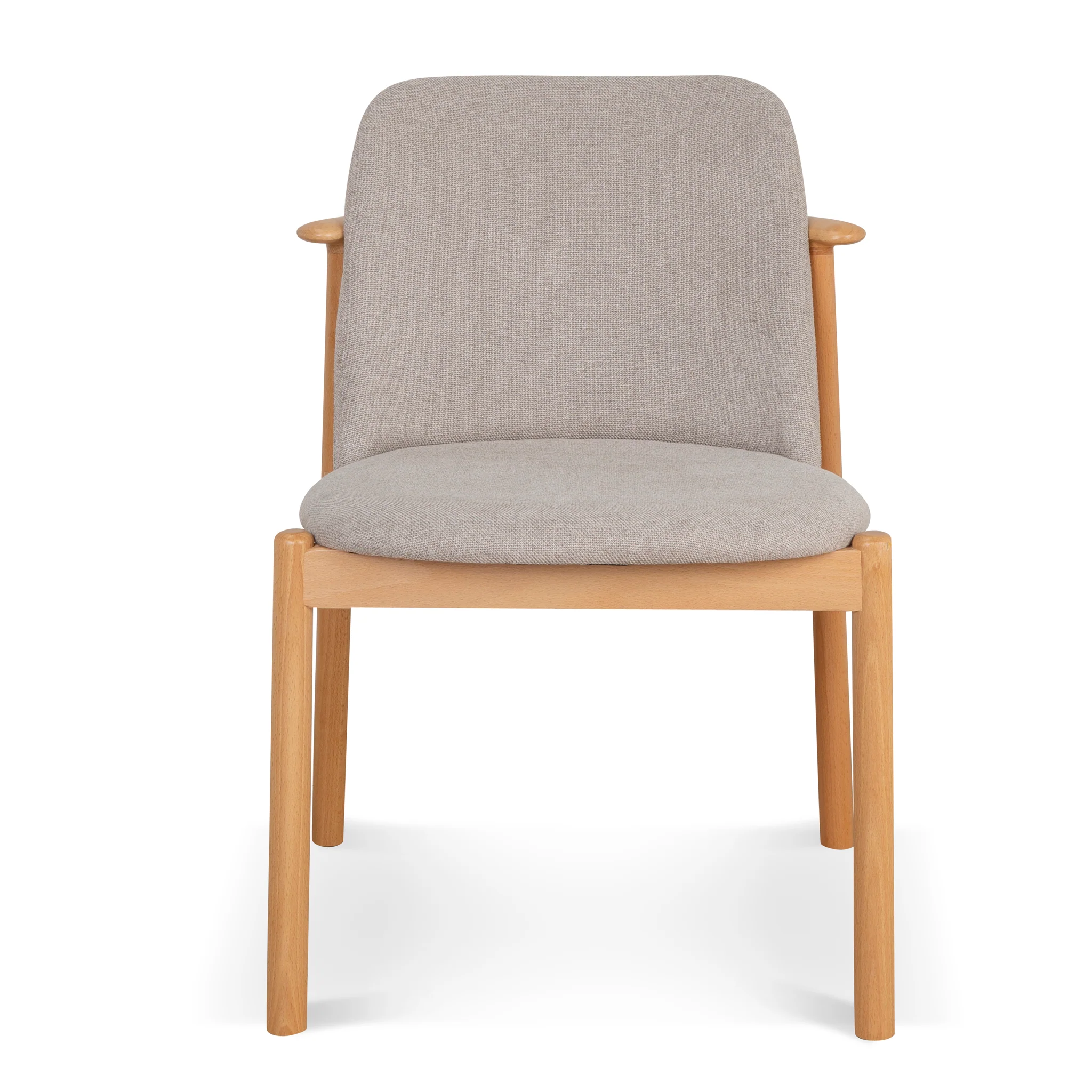 CDC10056-SDx2 Natural Dining Chair - Grey Seat (Set of 2) - Image 3