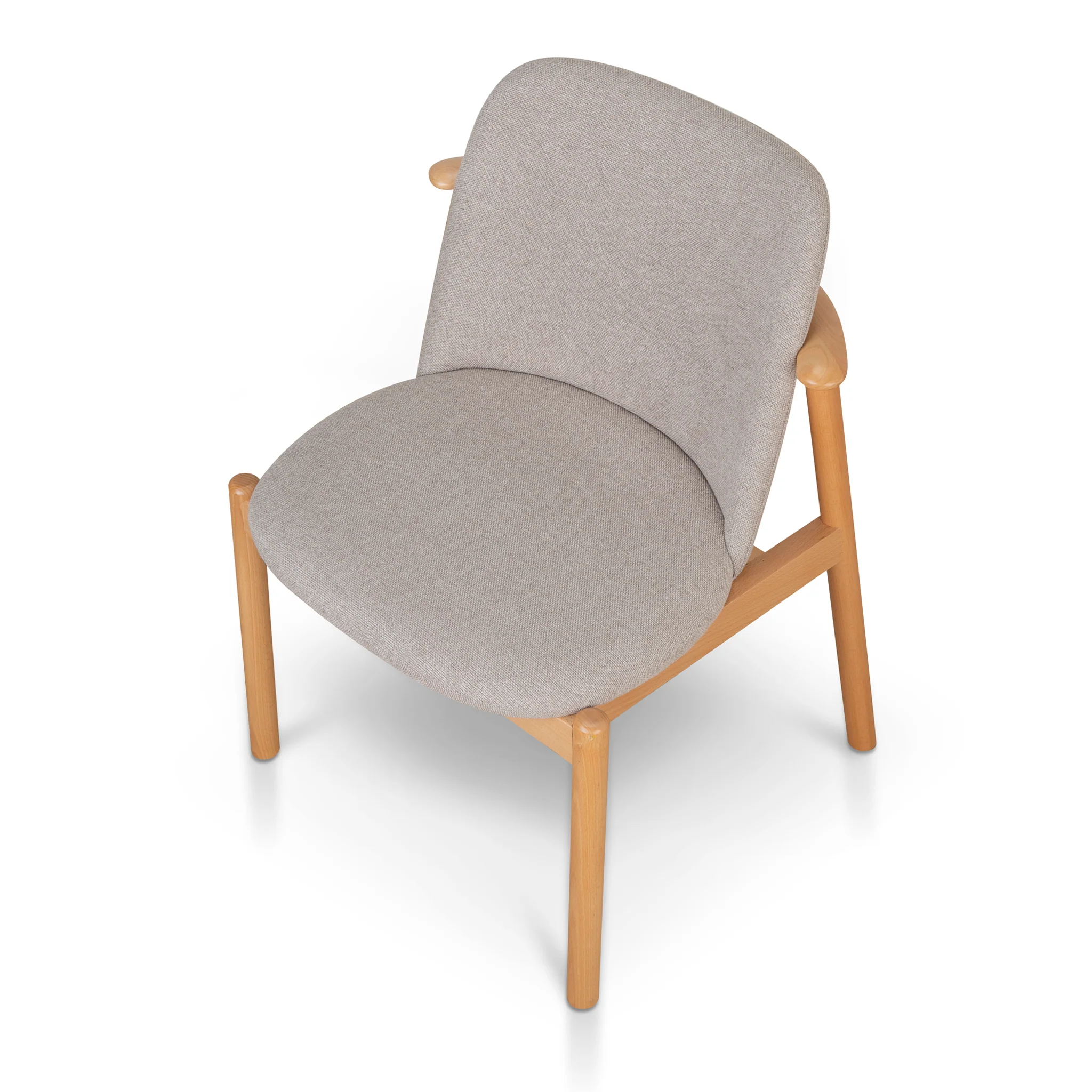 CDC10056-SDx2 Natural Dining Chair - Grey Seat (Set of 2) - Image 4