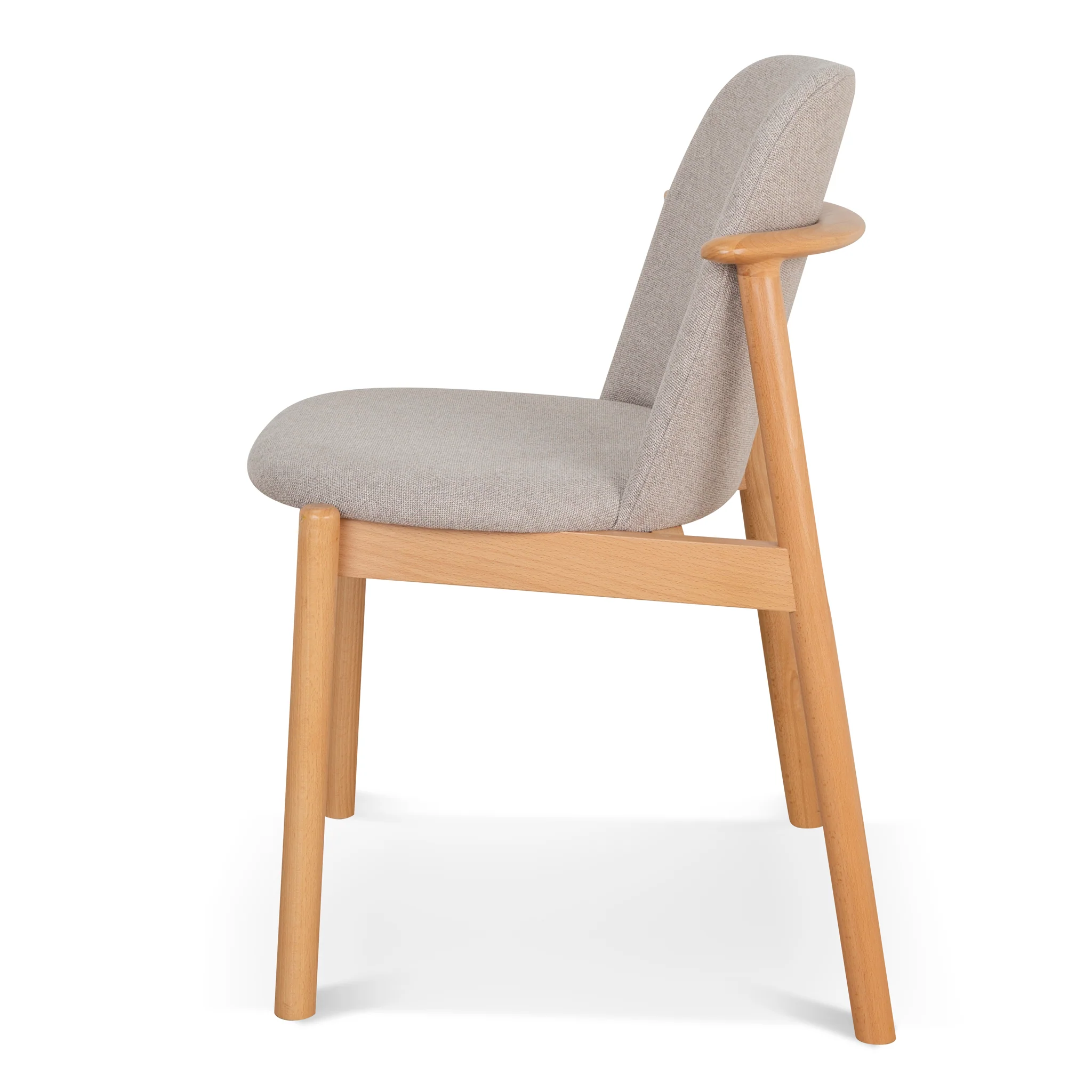 CDC10056-SDx2 Natural Dining Chair - Grey Seat (Set of 2) - Image 5