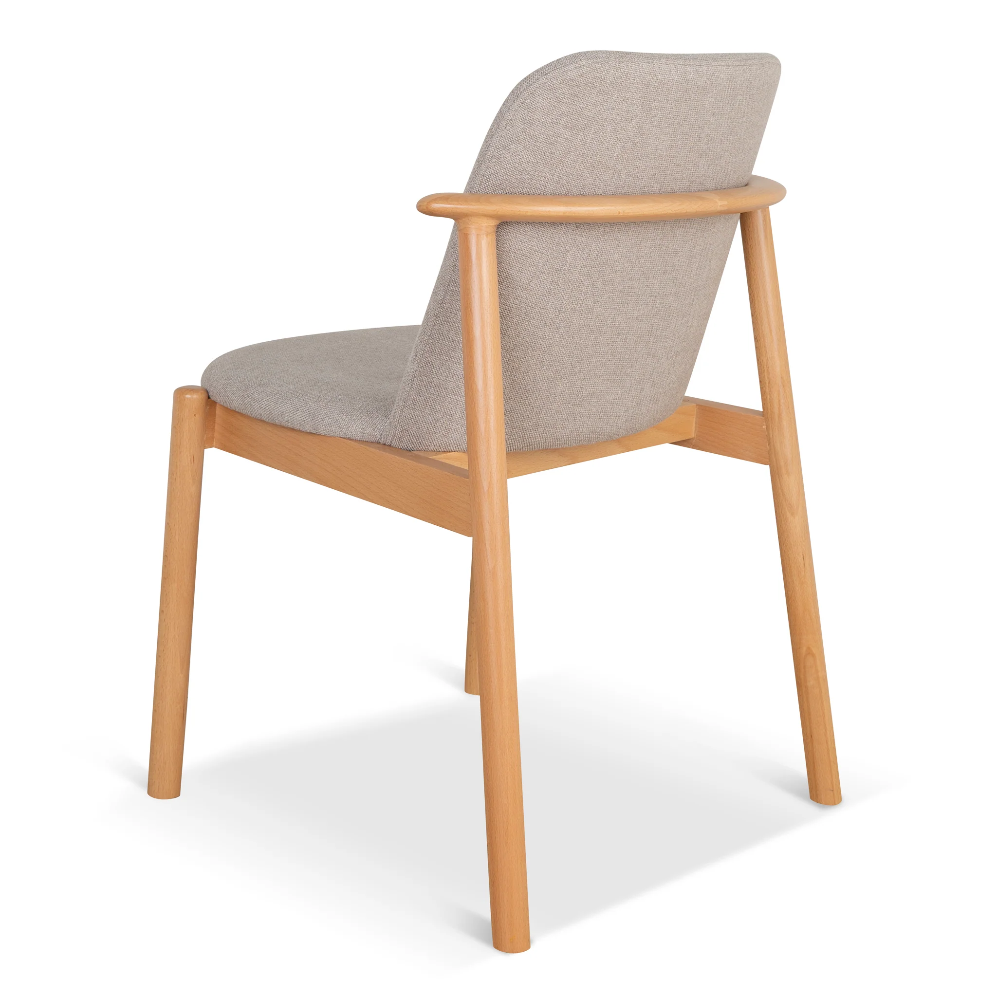 CDC10056-SDx2 Natural Dining Chair - Grey Seat (Set of 2) - Image 6