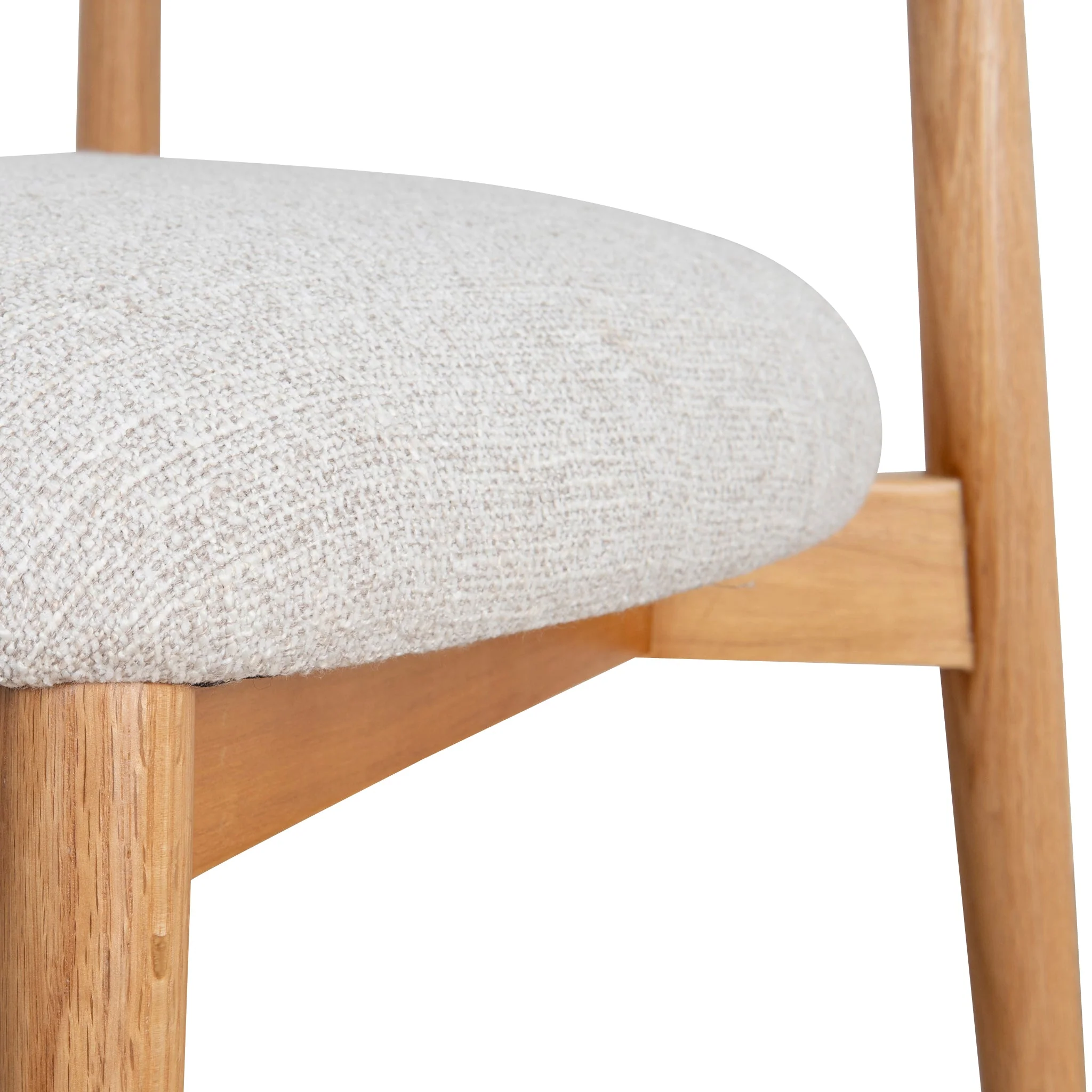 CDC10151-MY Coastal Beige Dining Chair - Natural Oak - Image 13