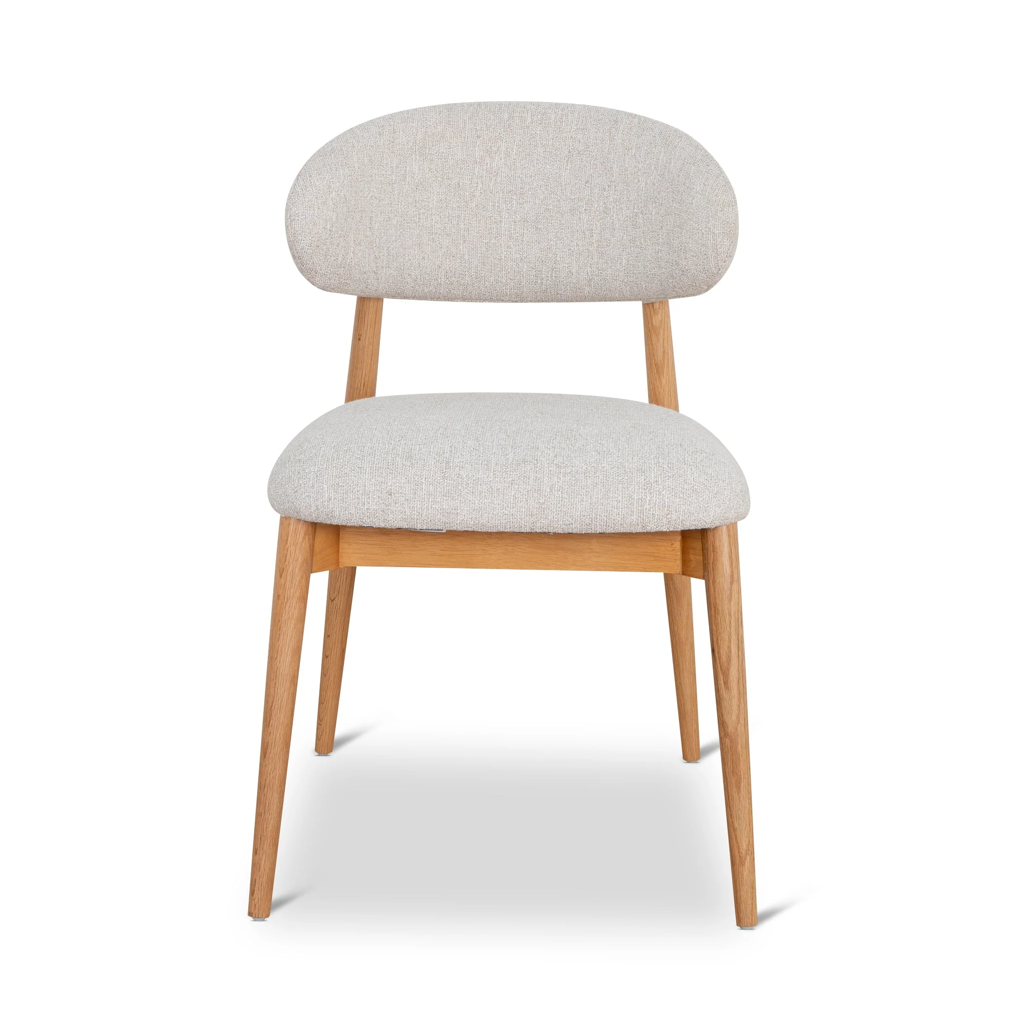 CDC10151-MY Coastal Beige Dining Chair - Natural Oak - Image 2