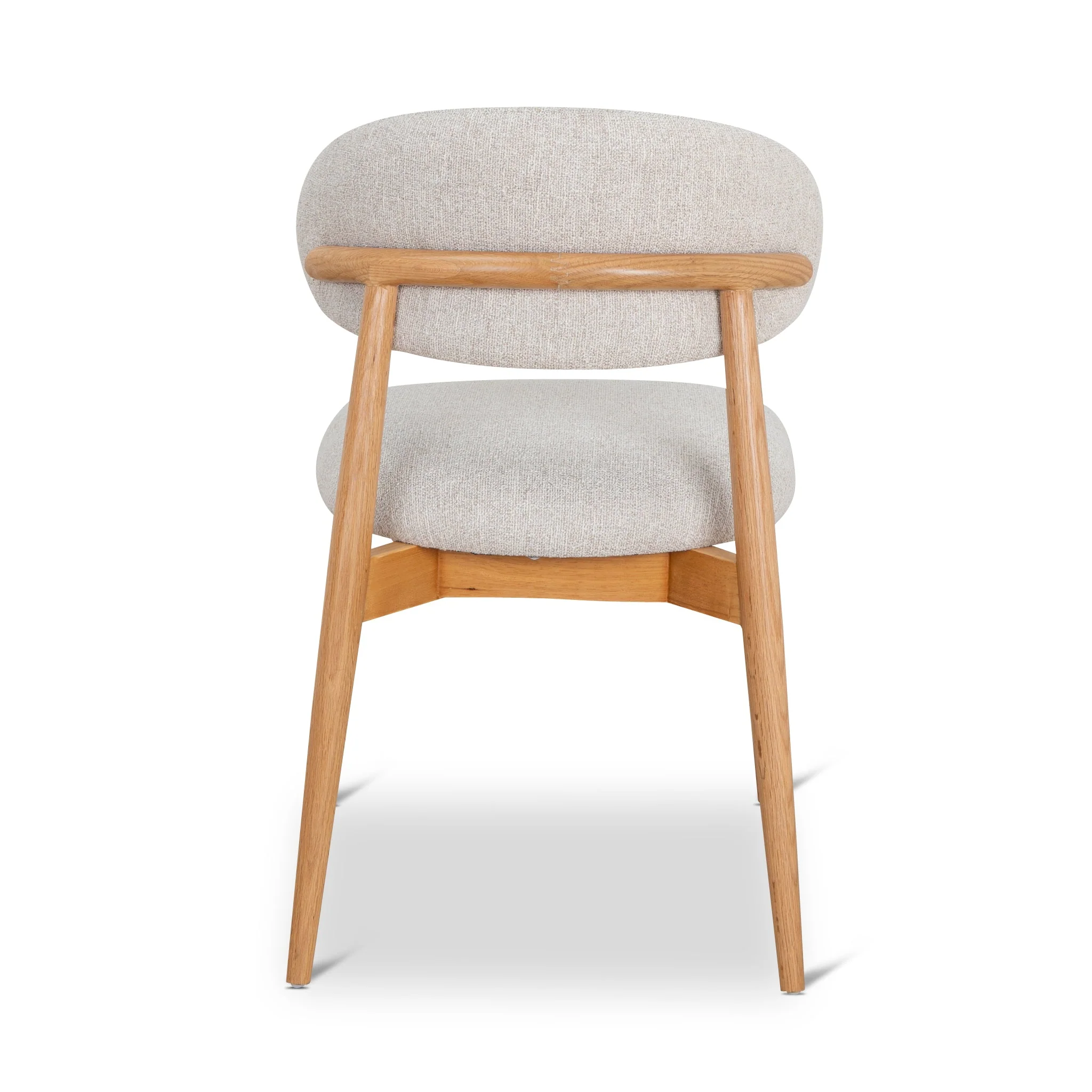 CDC10151-MY Coastal Beige Dining Chair - Natural Oak - Image 3