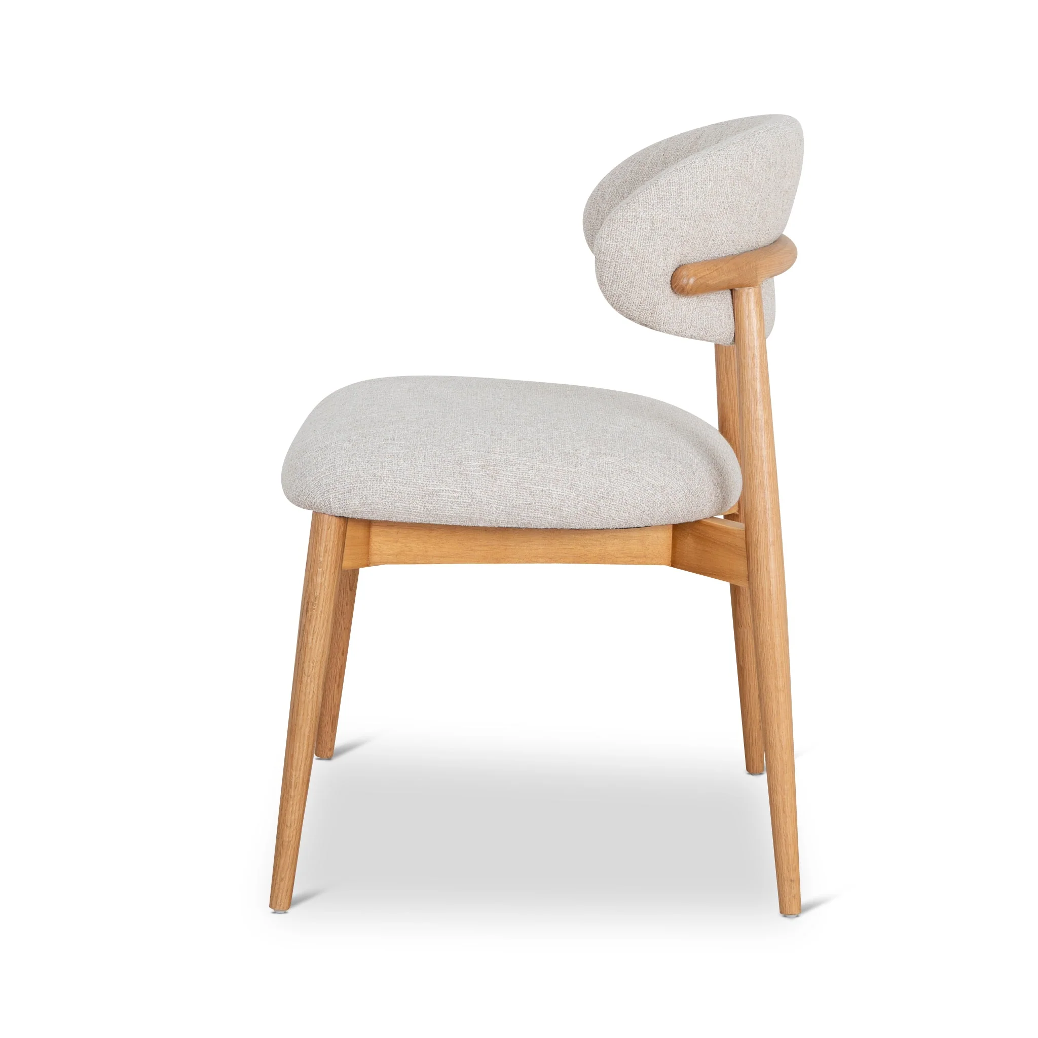 CDC10151-MY Coastal Beige Dining Chair - Natural Oak - Image 4