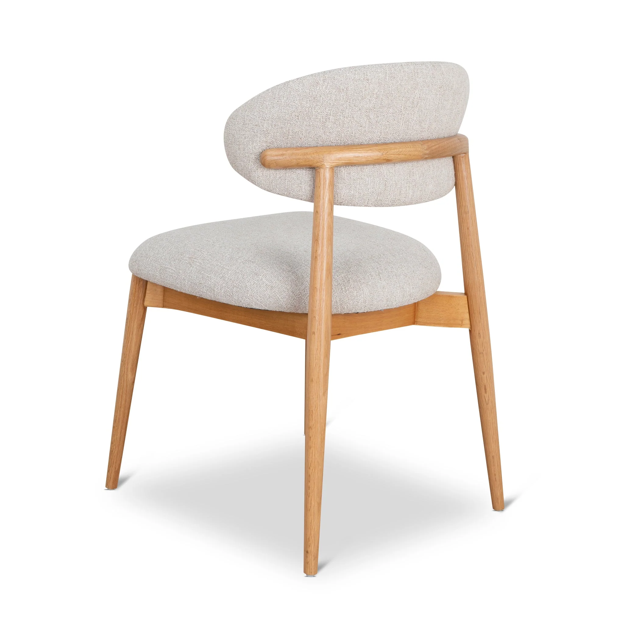 CDC10151-MY Coastal Beige Dining Chair - Natural Oak - Image 5