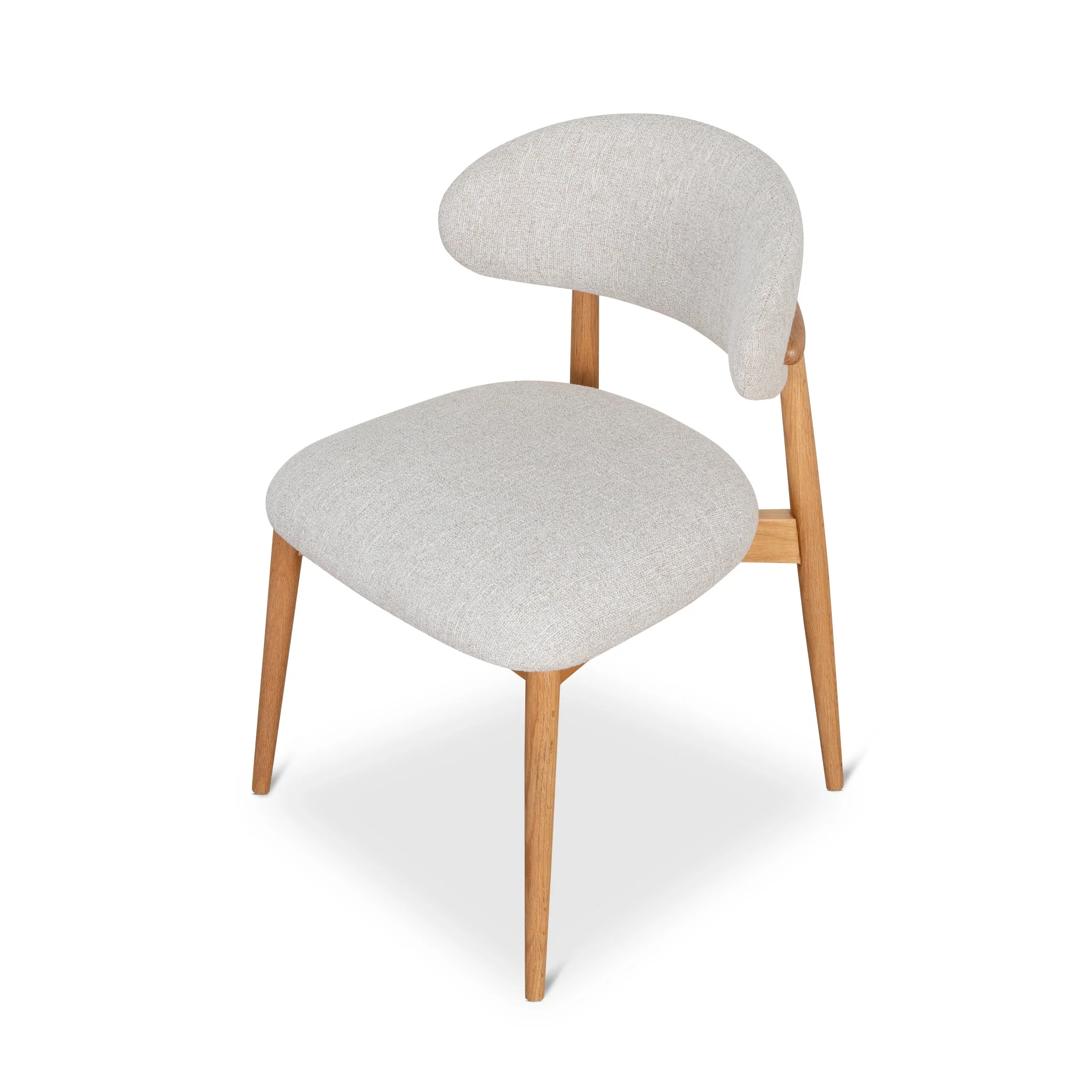 CDC10151-MY Coastal Beige Dining Chair - Natural Oak - Image 6