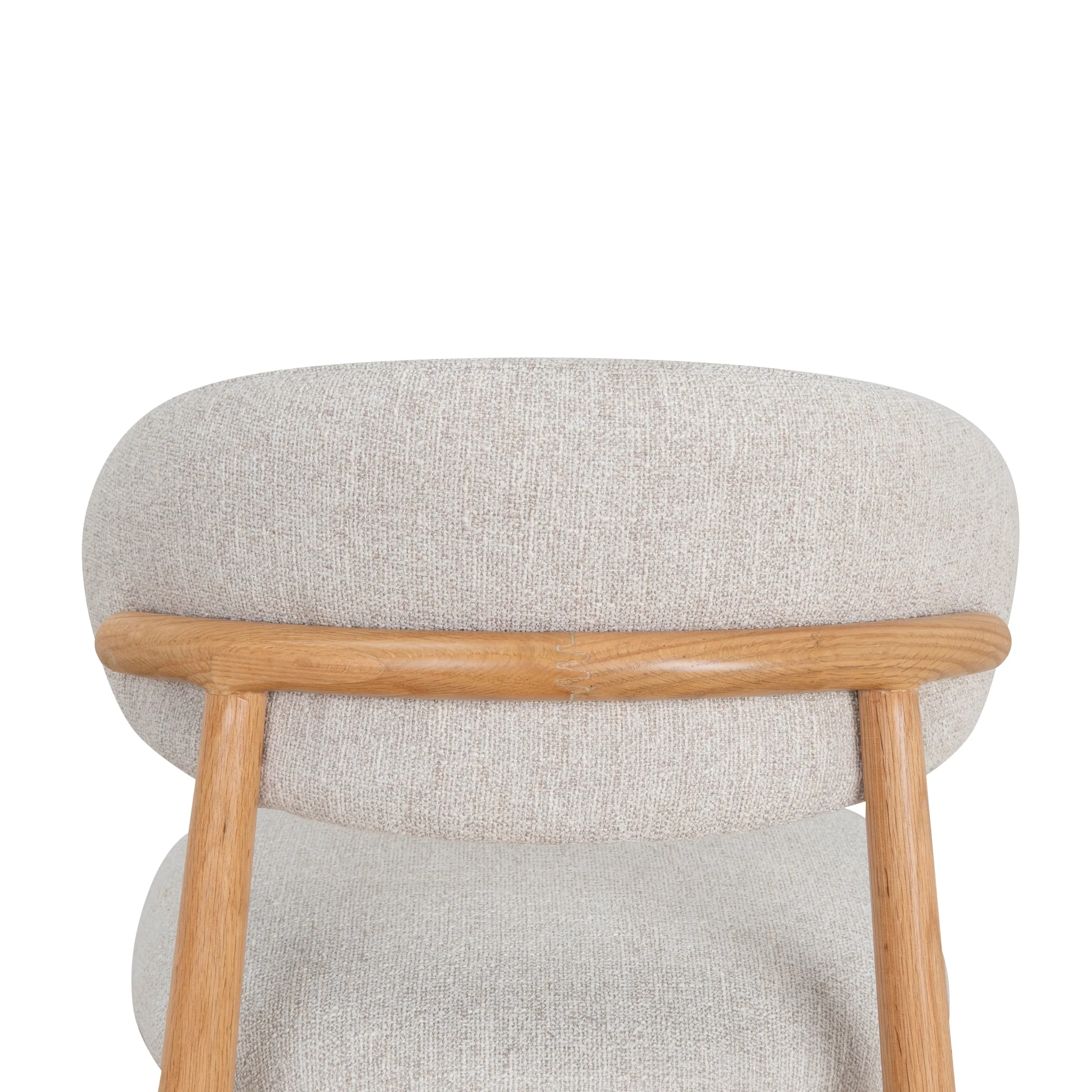 CDC10151-MY Coastal Beige Dining Chair - Natural Oak - Image 7