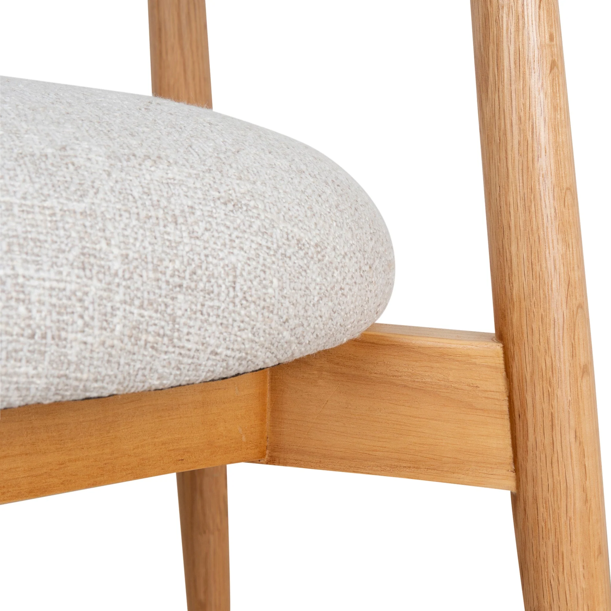 CDC10151-MY Coastal Beige Dining Chair - Natural Oak - Image 9