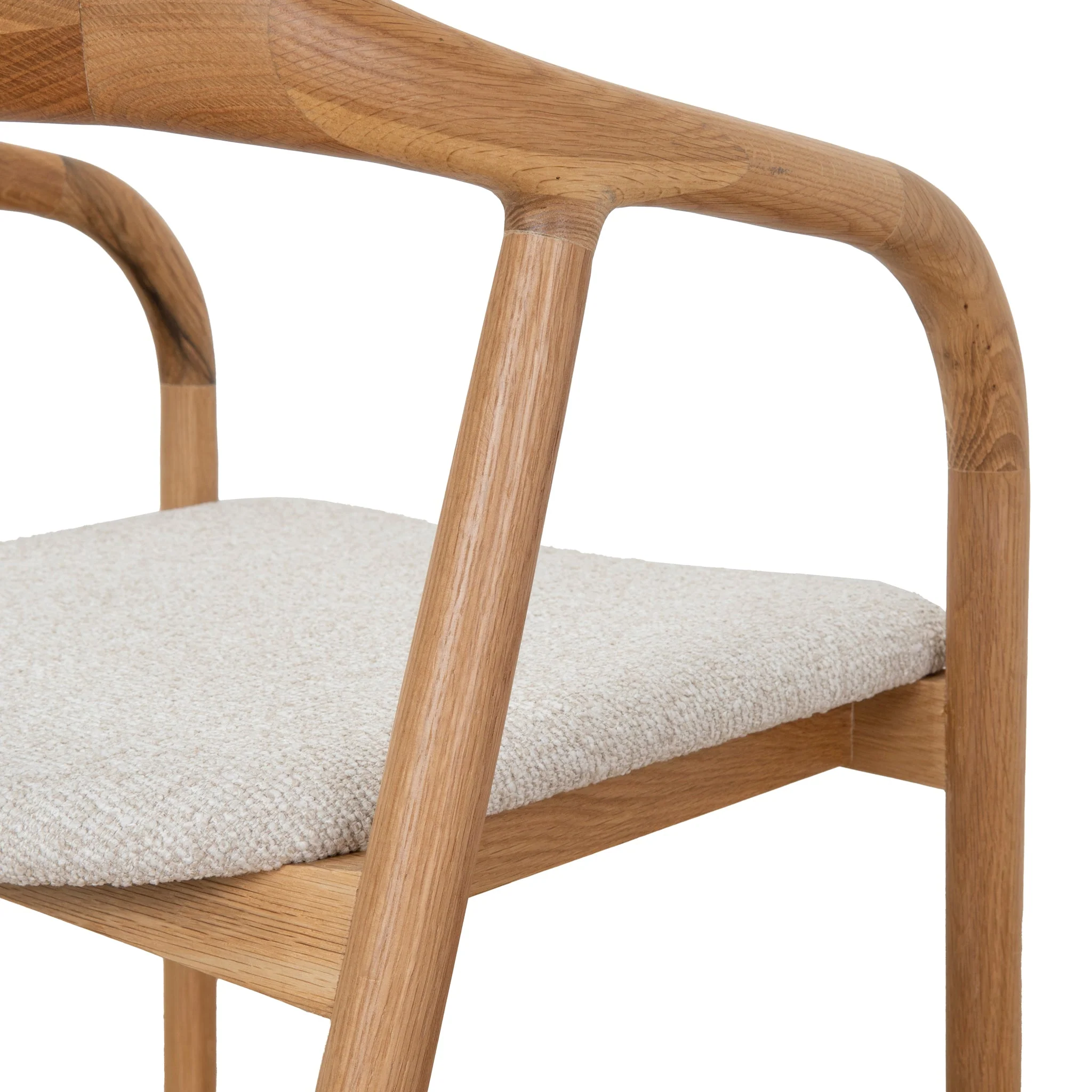 CDC10183-SD Natural Dining Armchair - Beige (Set of 2) - Image 11