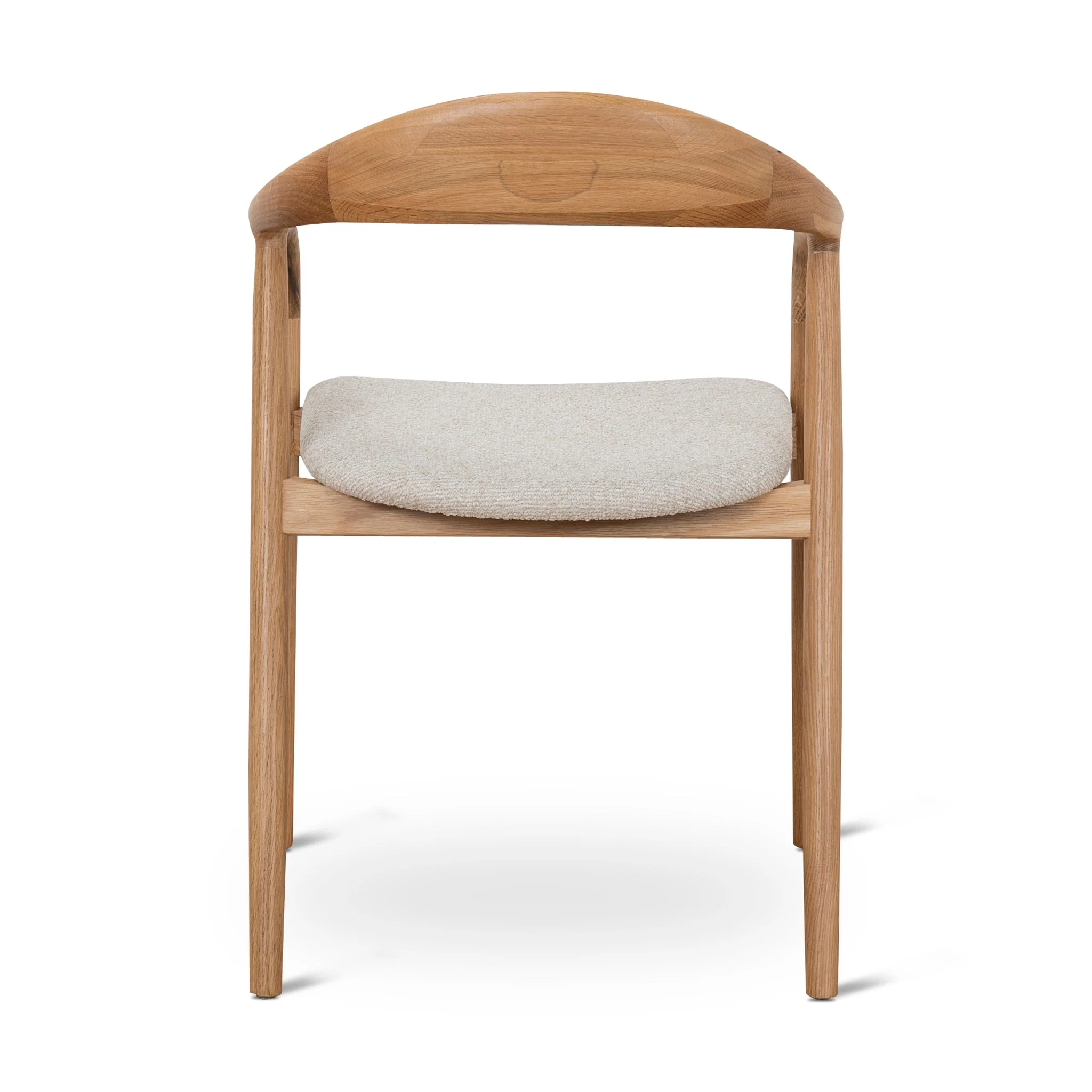 CDC10183-SD Natural Dining Armchair - Beige (Set of 2) - Image 3