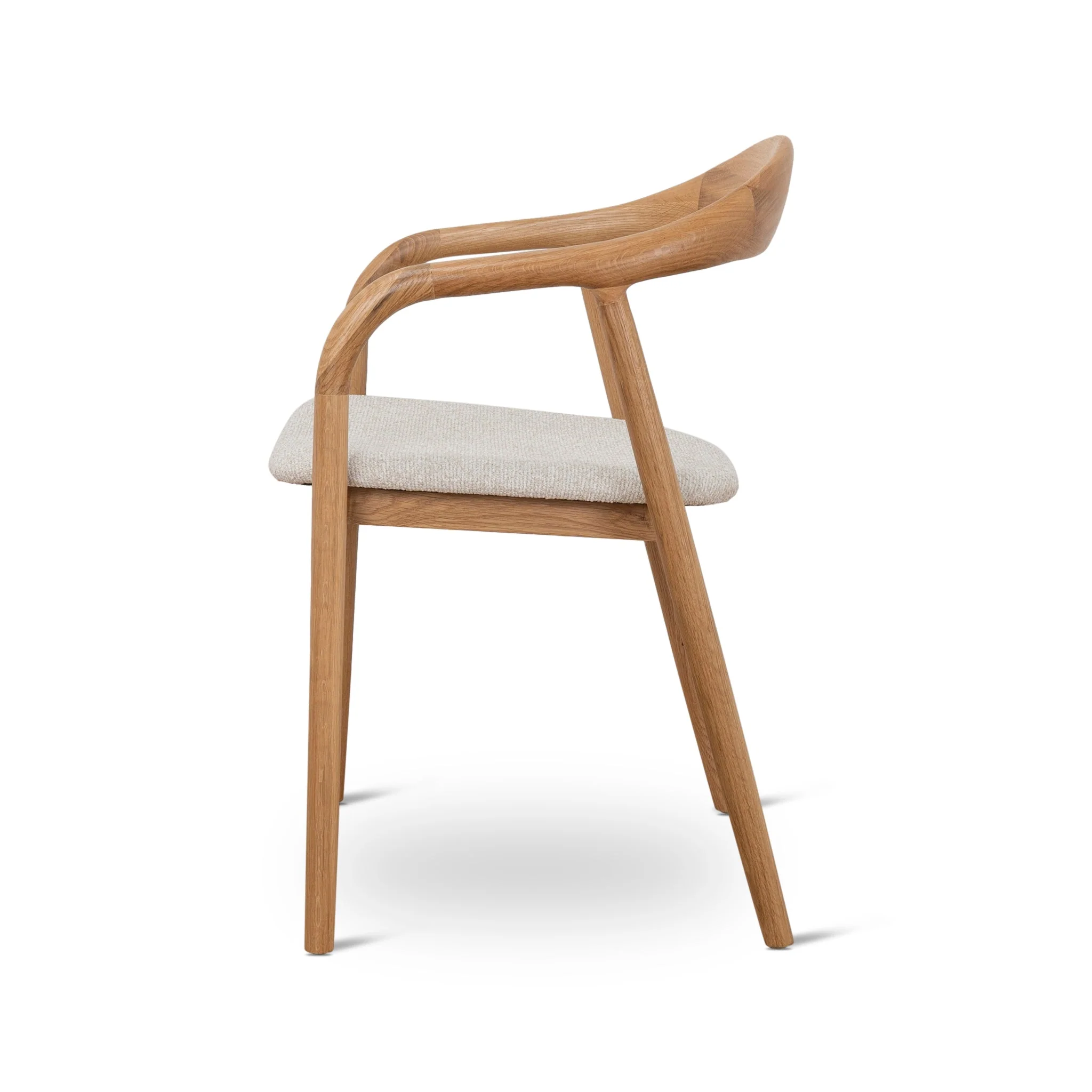 CDC10183-SD Natural Dining Armchair - Beige (Set of 2) - Image 4