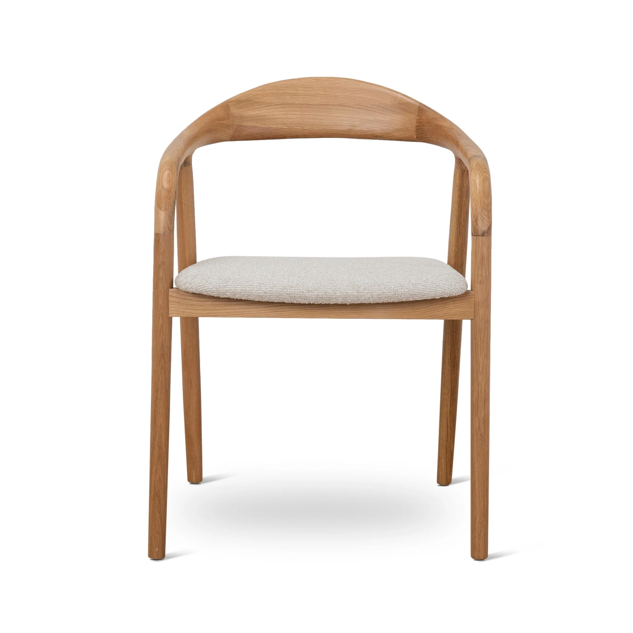 CDC10183-SD Natural Dining Armchair - Beige (Set of 2) - Image 5