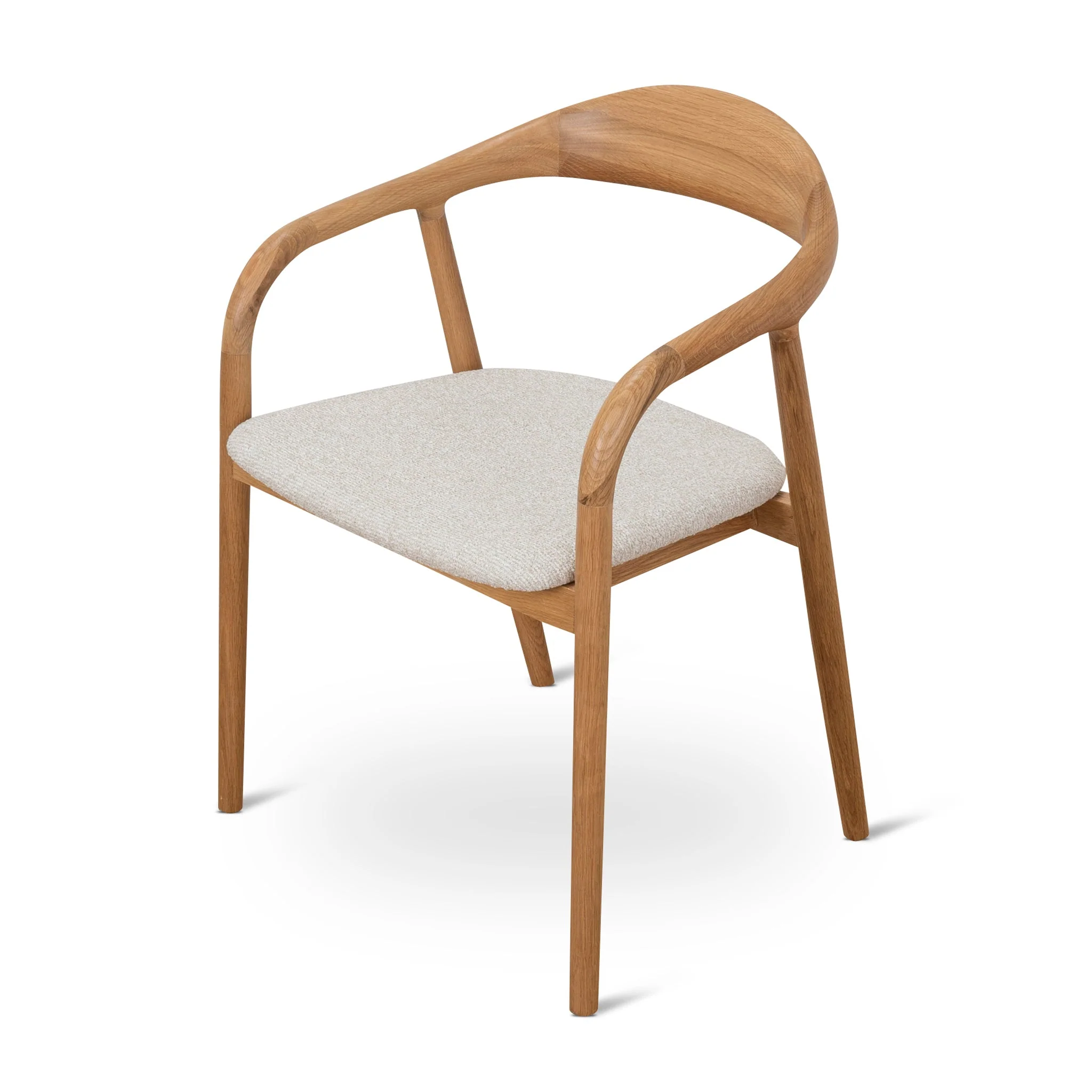 CDC10183-SD Natural Dining Armchair - Beige (Set of 2) - Image 6