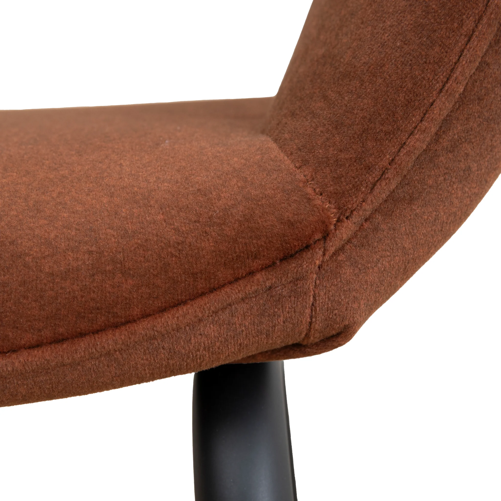 CDC10221-FH Black Dining Chair - Burnt Brown Seat (Set of 2) - Image 11
