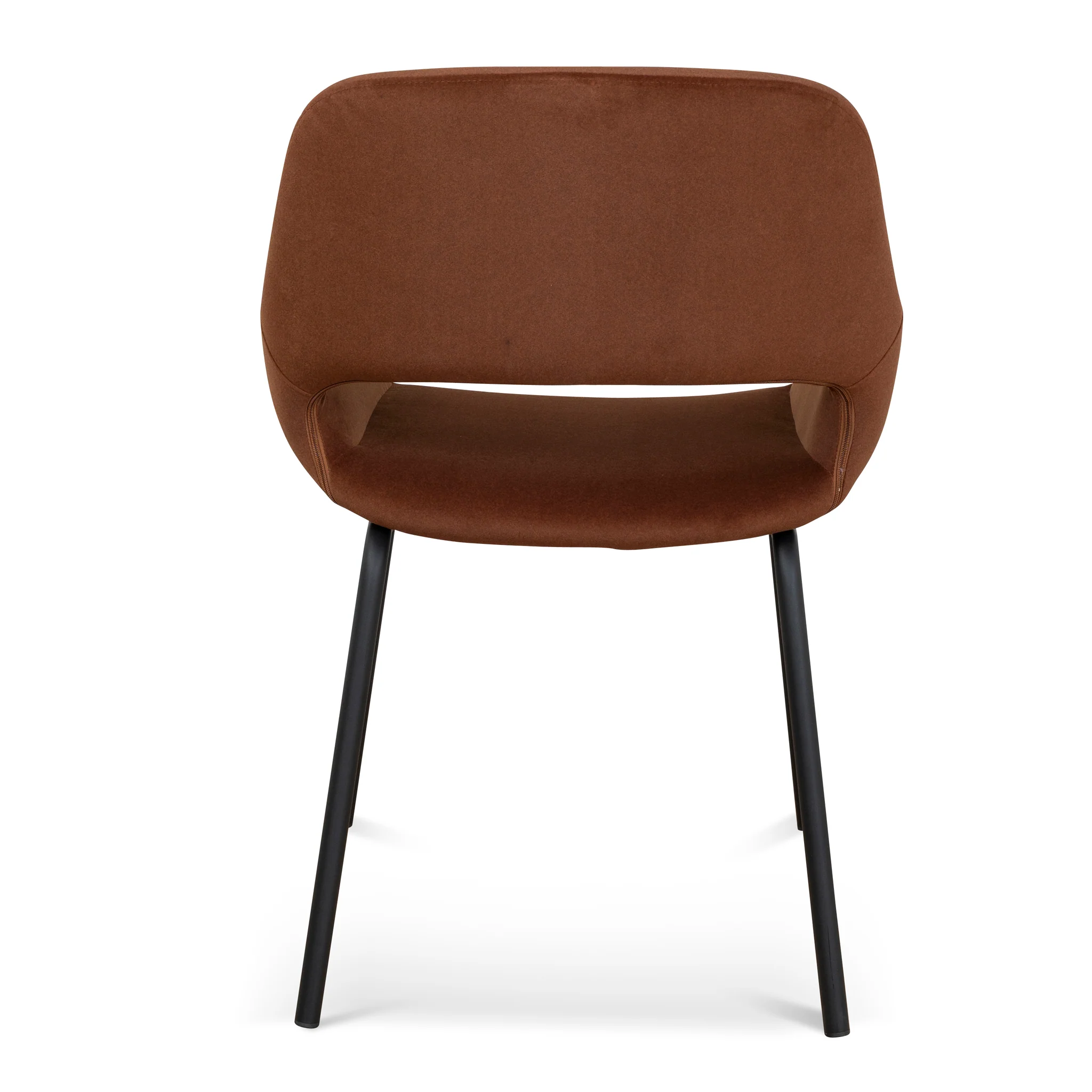 CDC10221-FH Black Dining Chair - Burnt Brown Seat (Set of 2) - Image 5