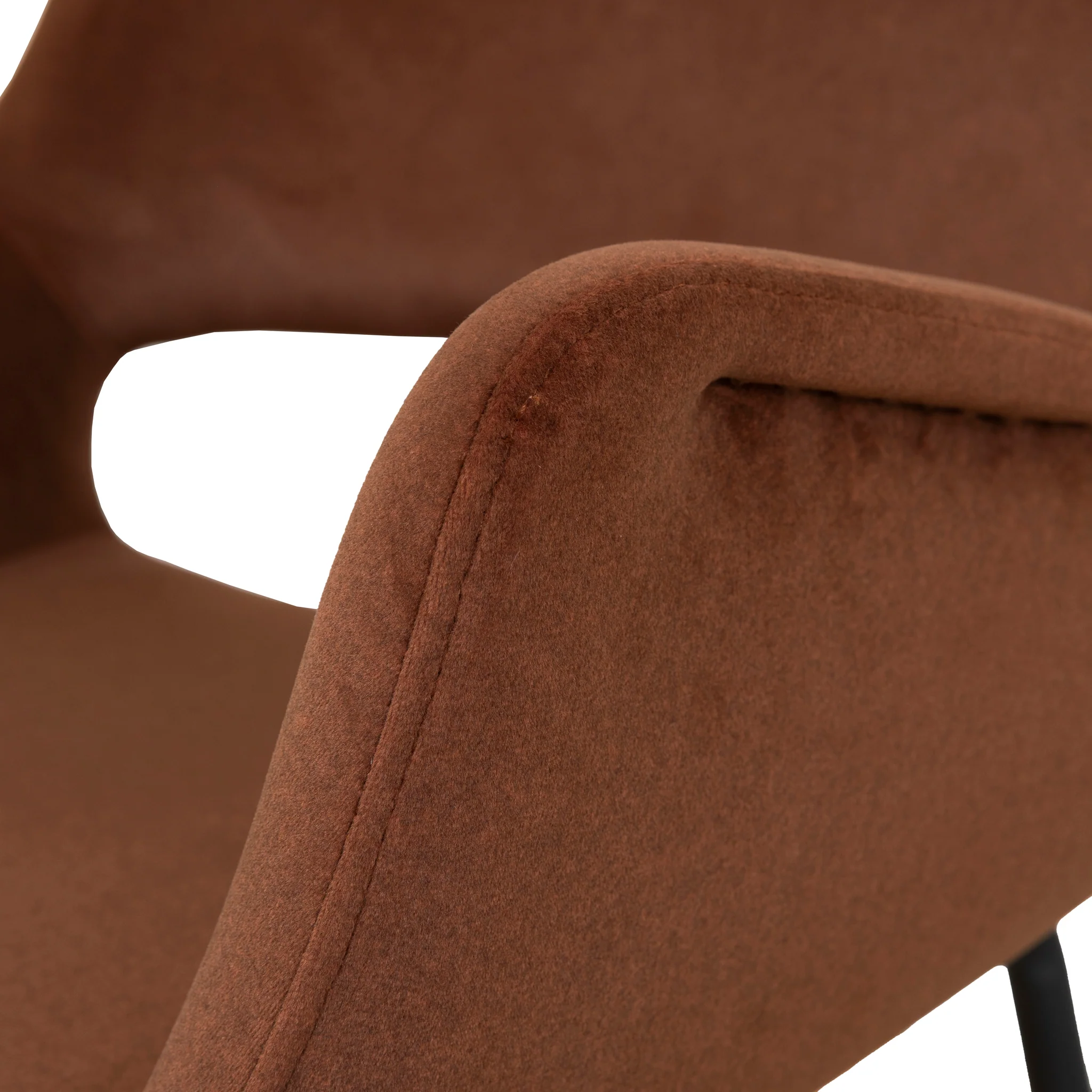 CDC10221-FH Black Dining Chair - Burnt Brown Seat (Set of 2) - Image 9
