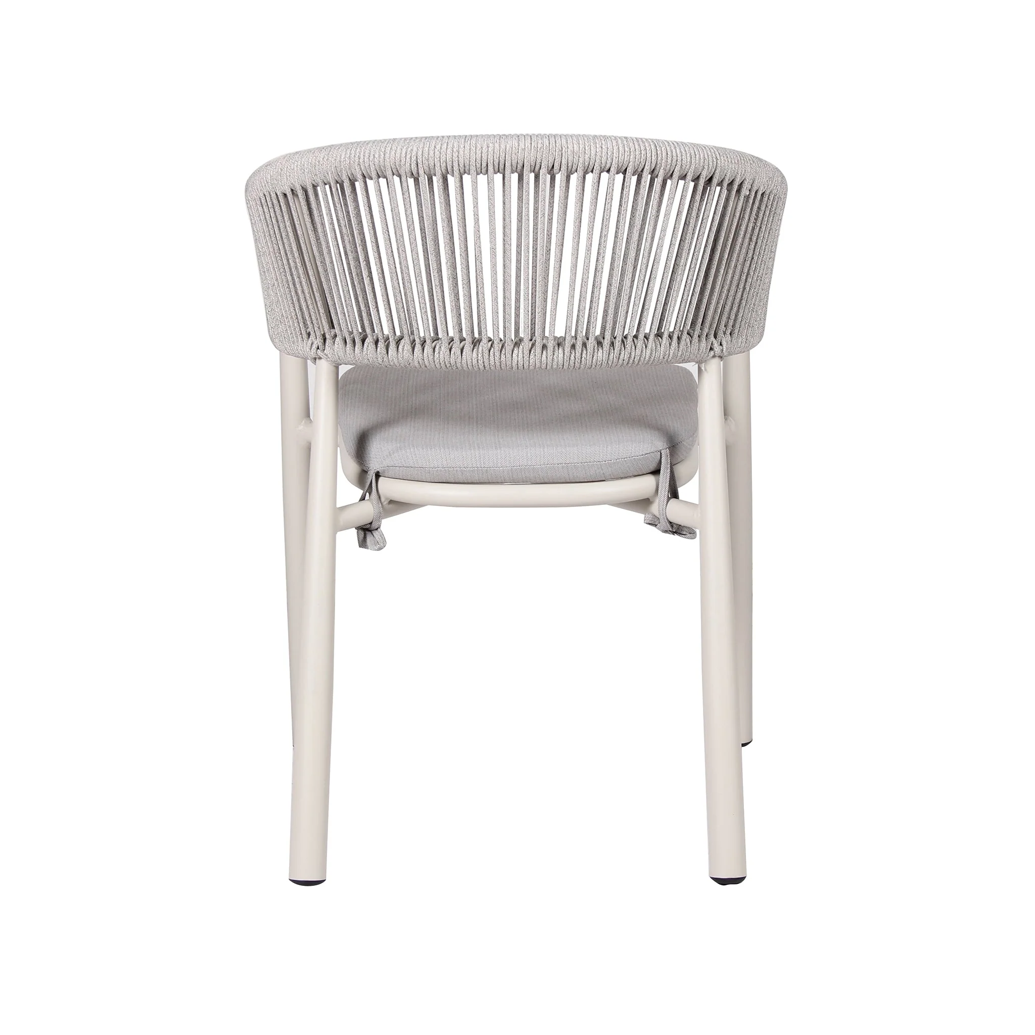 CDC10302-IDx2 Sand White Outdoor Dining Chair - Light Grey (Set of 2) - Image 7