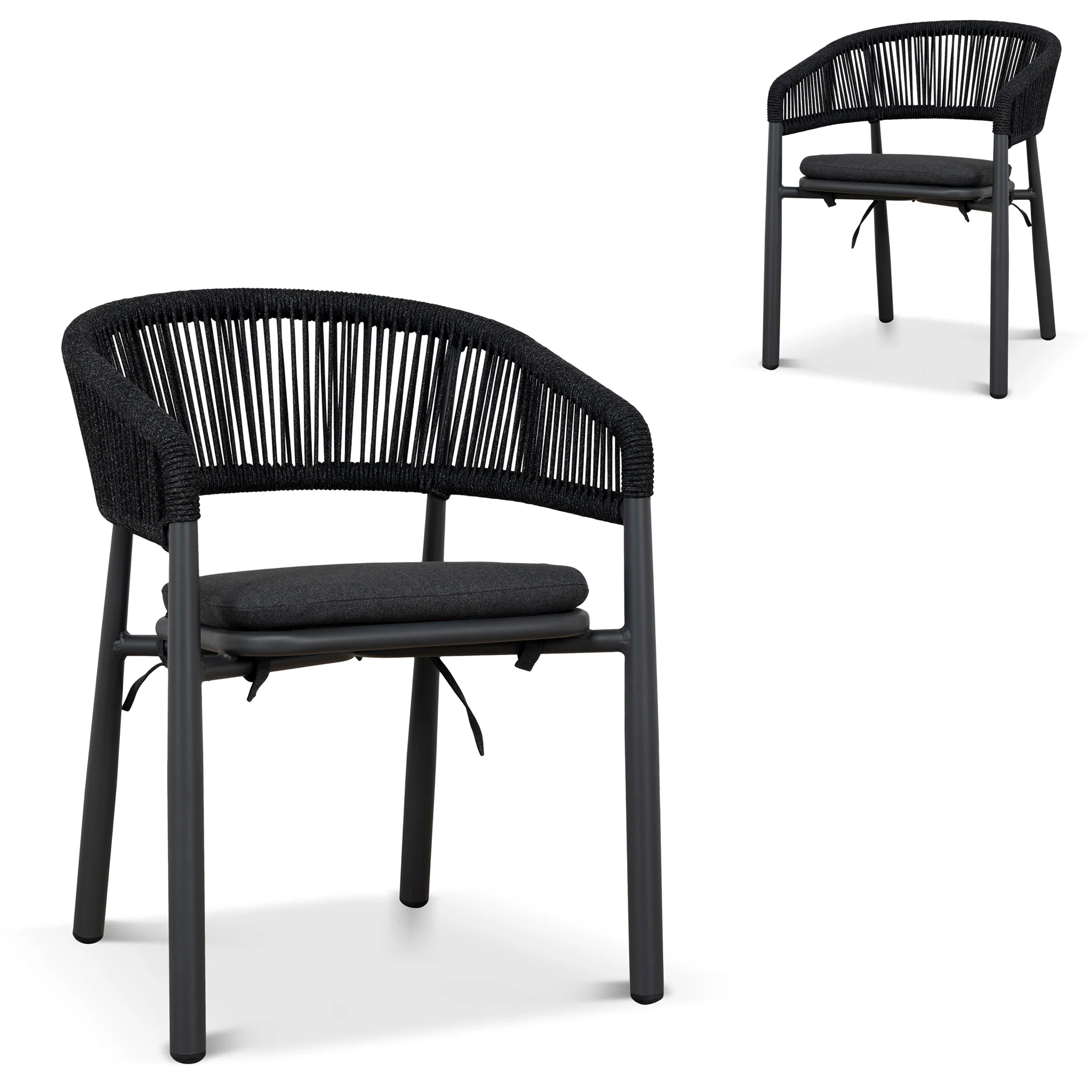 CDC10303-ID Outdoor Dining Chair - Charcoal (Set of 2)