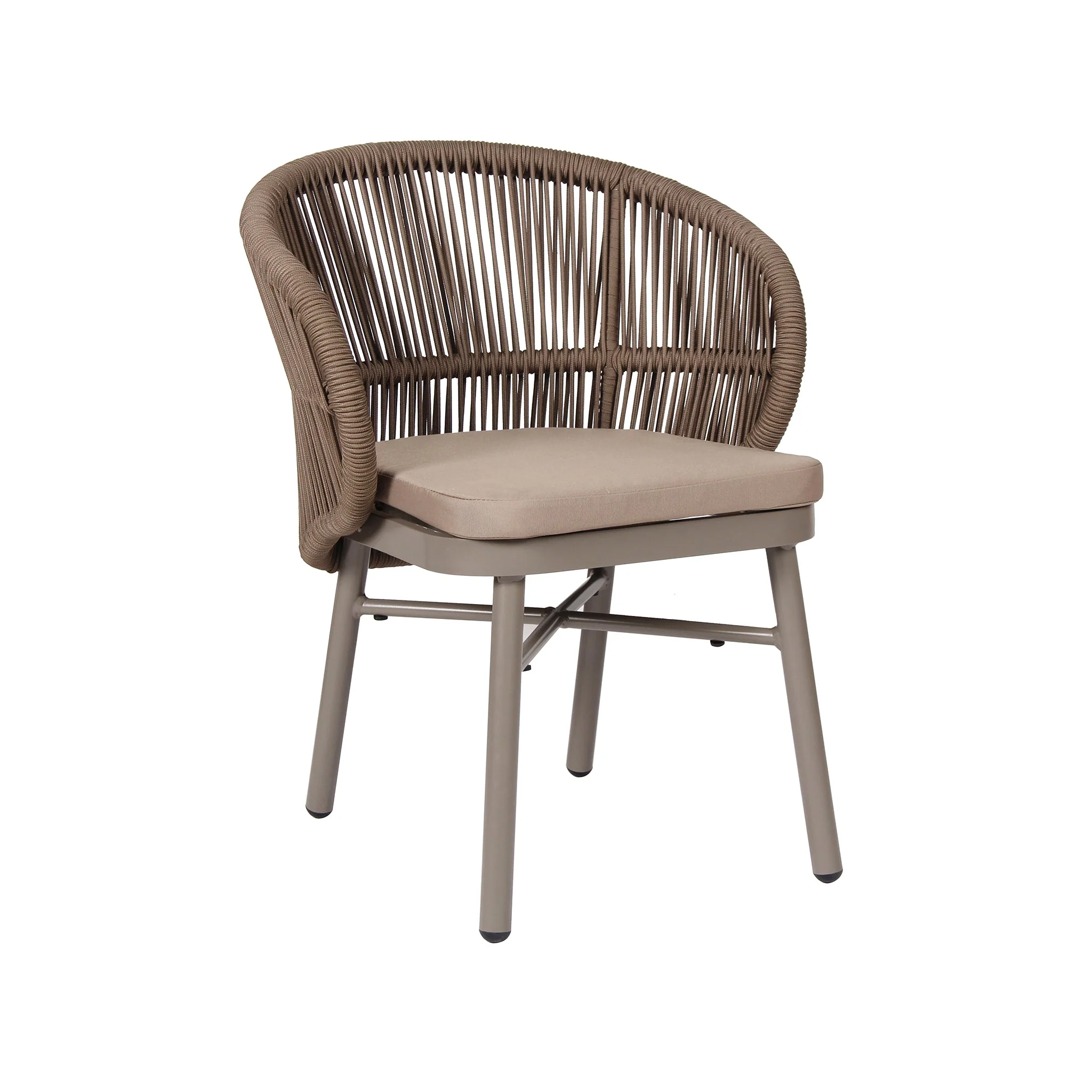 CDC10312-IDx2 Beige Outdoor Dining Chair - Brown (Set of 2) - Image 3