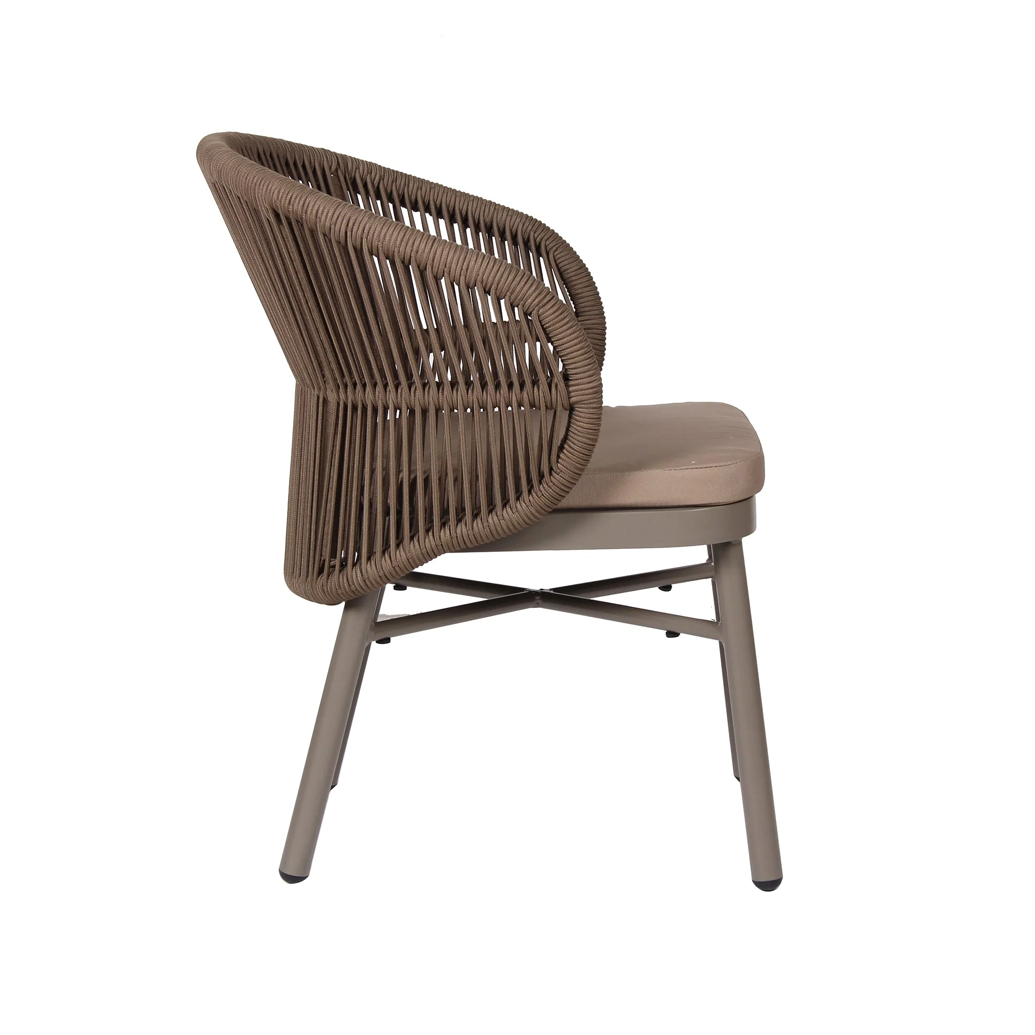 CDC10312-IDx2 Beige Outdoor Dining Chair - Brown (Set of 2) - Image 4