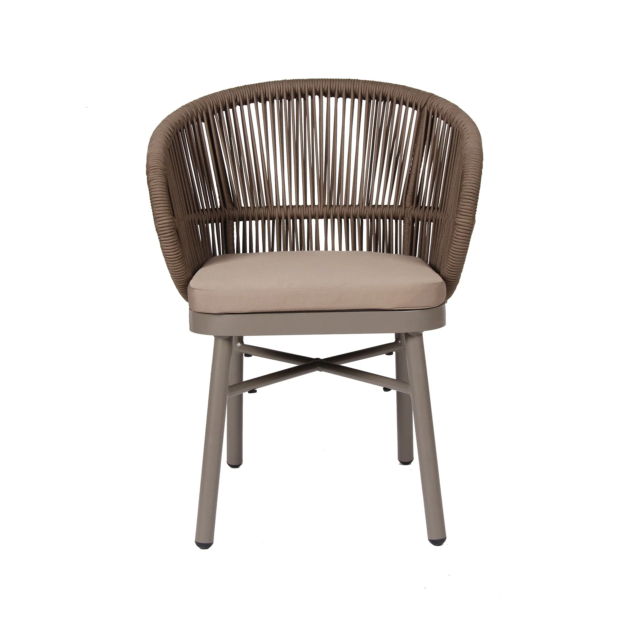 CDC10312-IDx2 Beige Outdoor Dining Chair - Brown (Set of 2) - Image 5