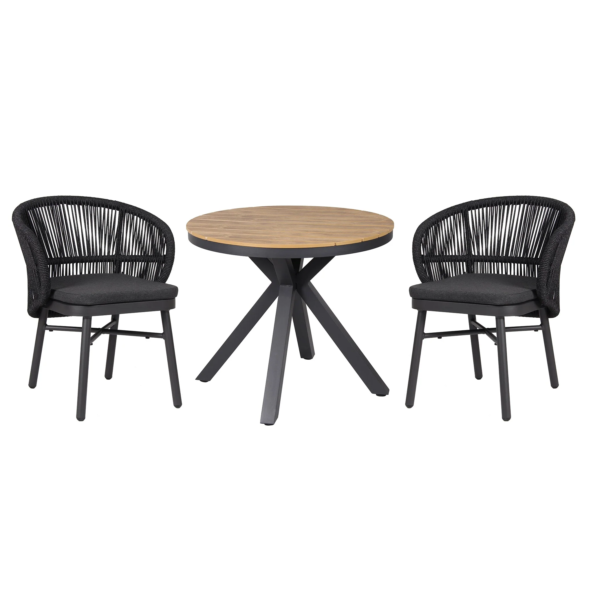 CDC10314-ID Outdoor Dining Chair - Charcoal (Set of 2) - Image 2