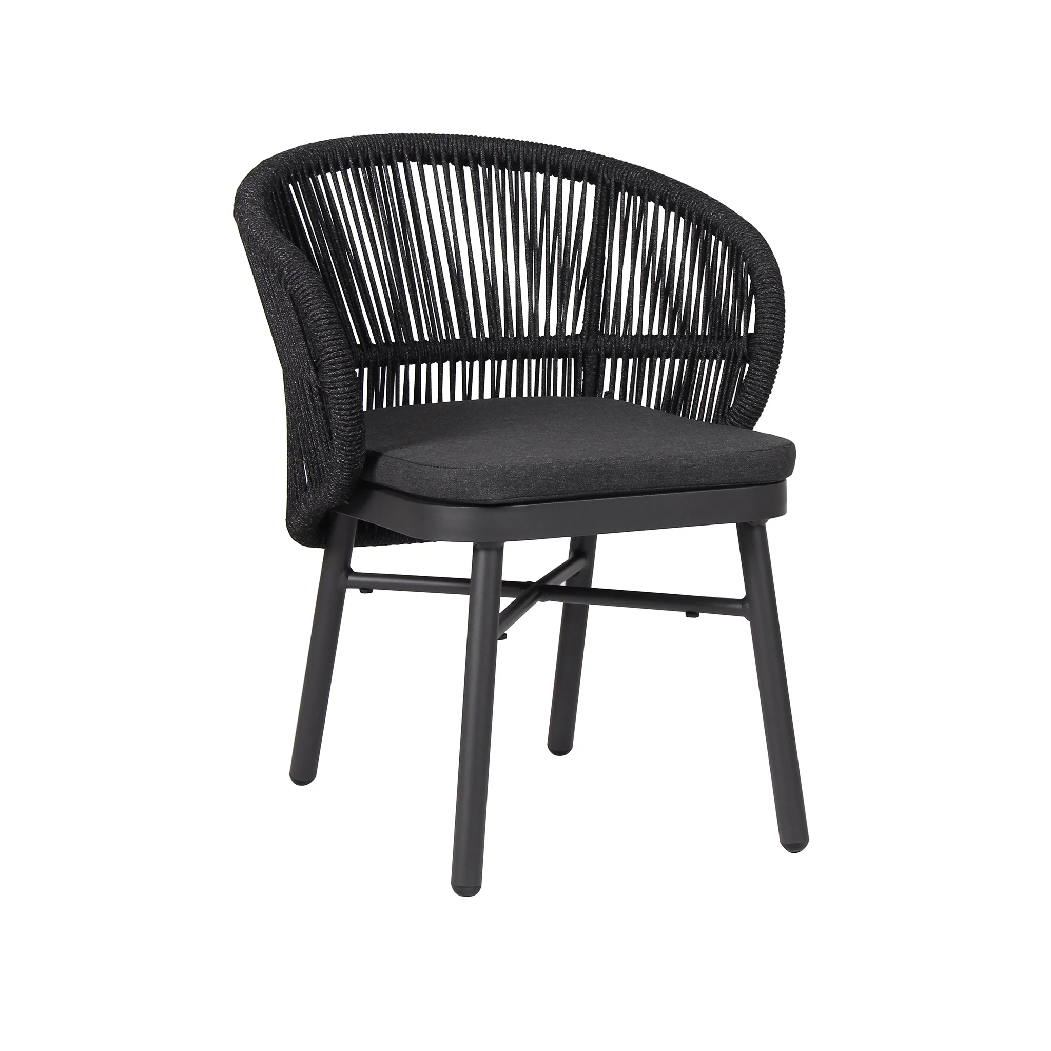 CDC10314-ID Outdoor Dining Chair - Charcoal (Set of 2) - Image 3