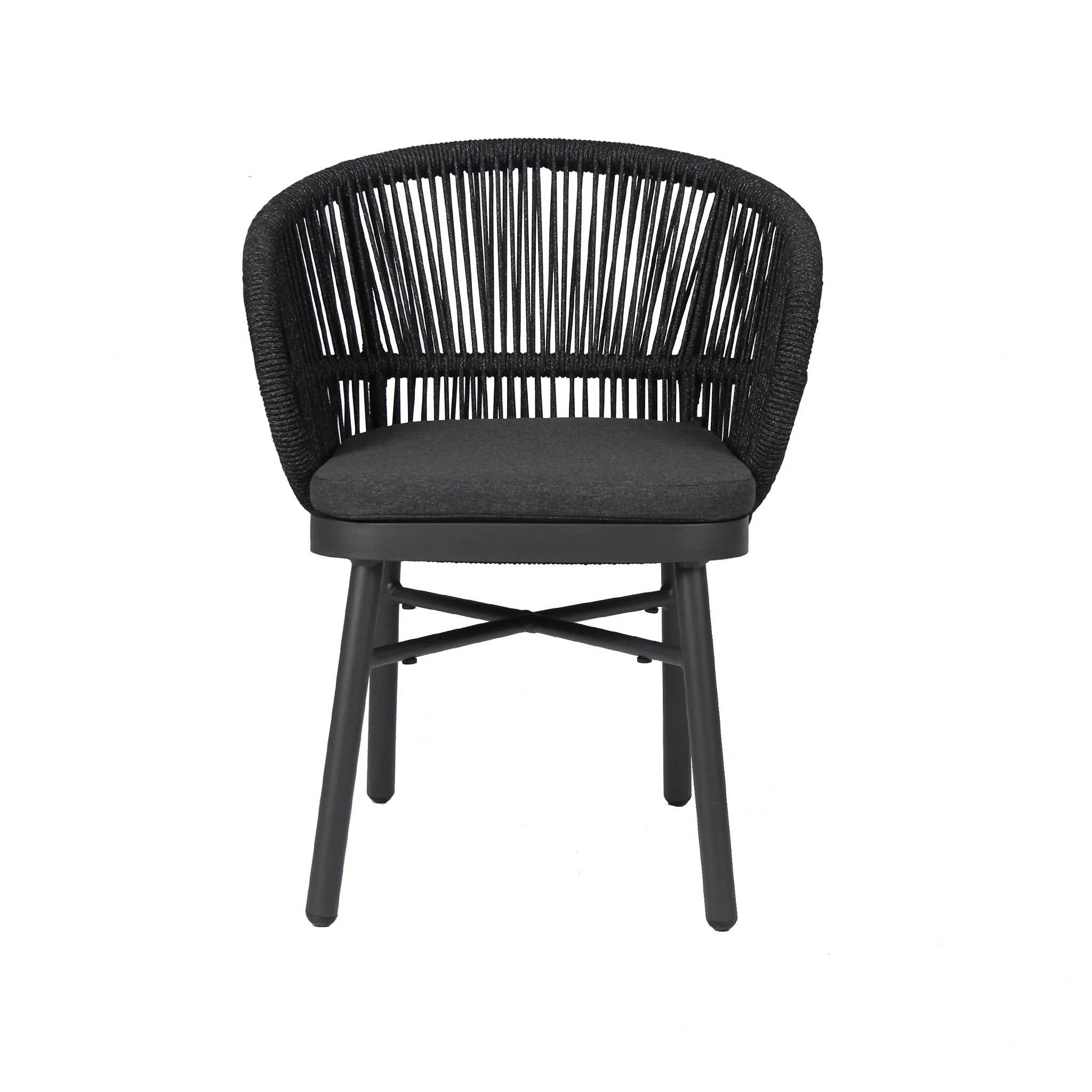 CDC10314-ID Outdoor Dining Chair - Charcoal (Set of 2) - Image 4