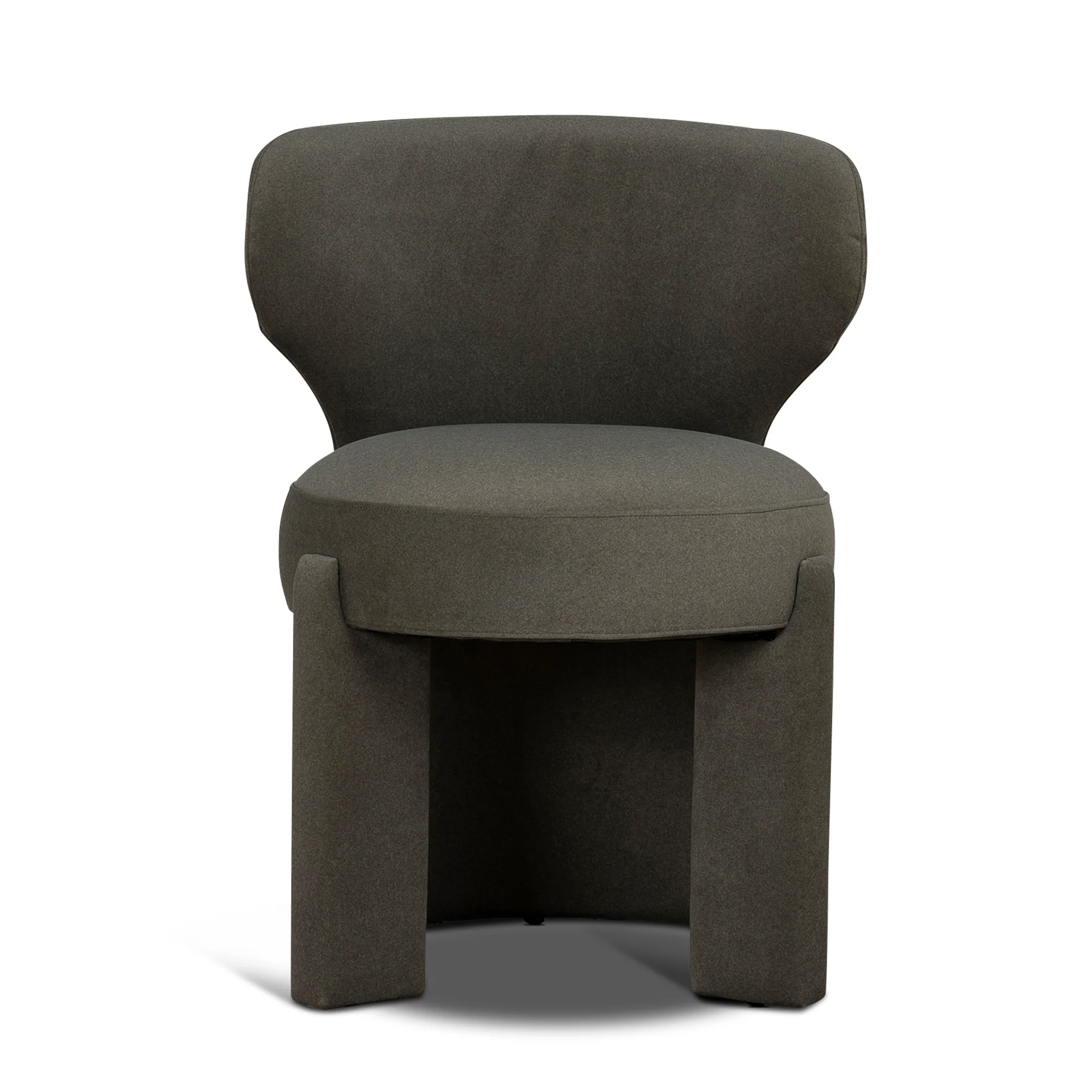 CDC10349-FH Fabric Dining Chair - Dark Moss Green - Image 2