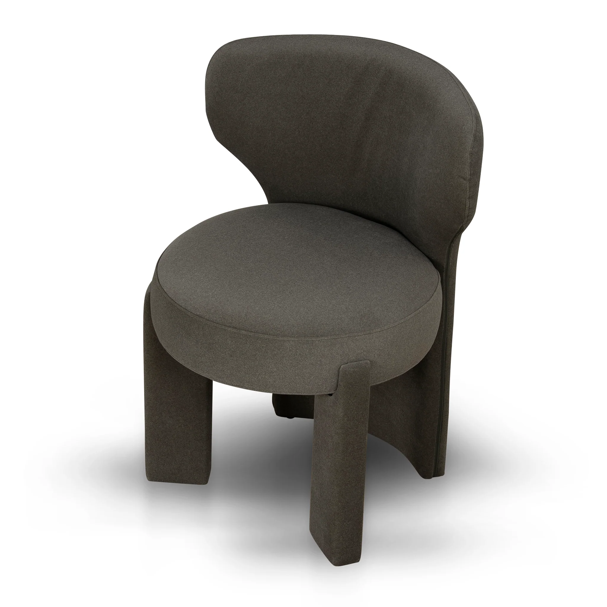 CDC10349-FH Fabric Dining Chair - Dark Moss Green - Image 6