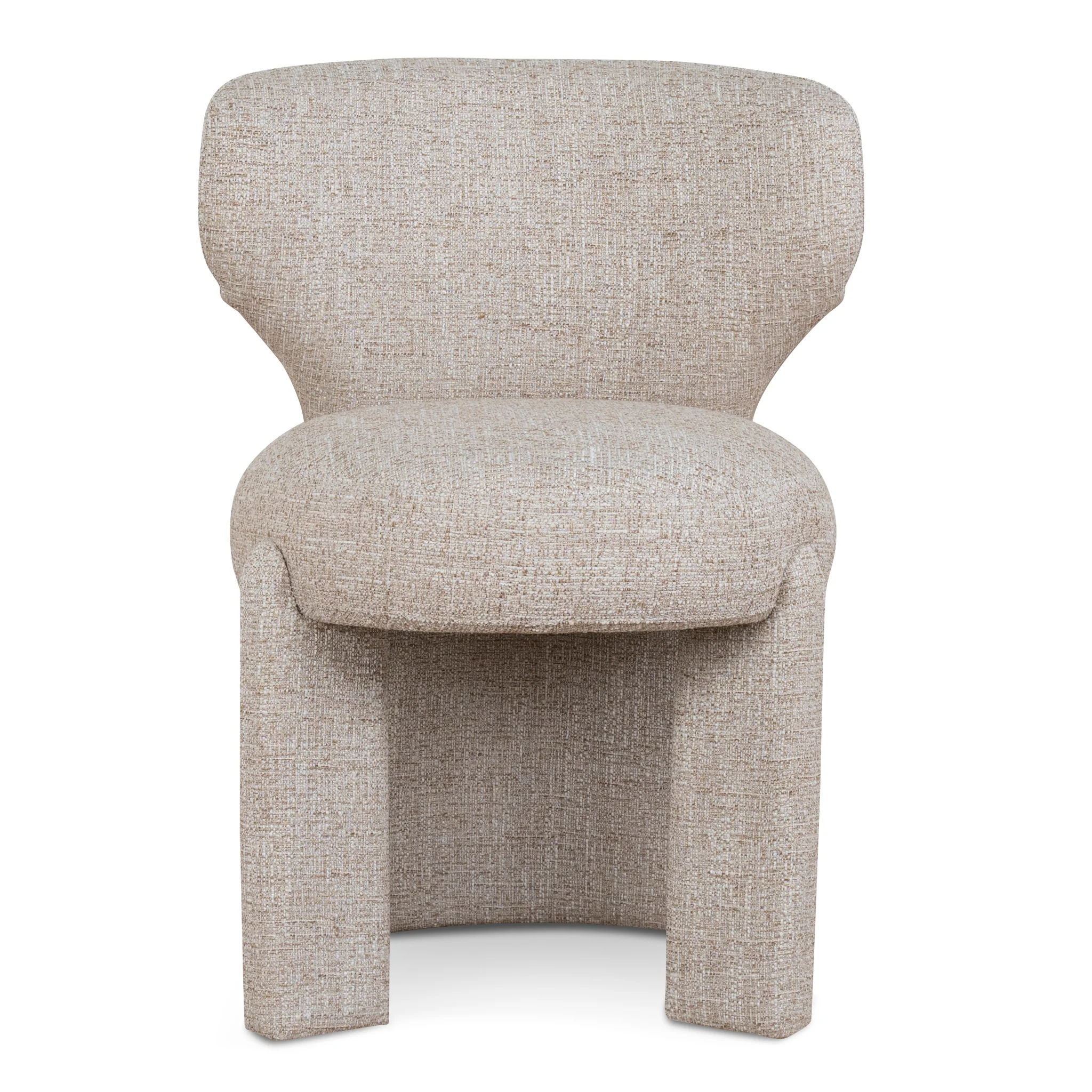 CDC10349-FH Fabric Dining Chair - Pale Beige - Image 2