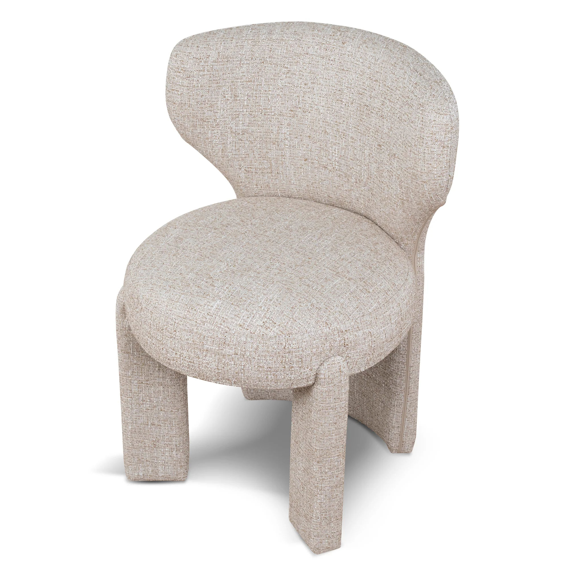 CDC10349-FH Fabric Dining Chair - Pale Beige - Image 6