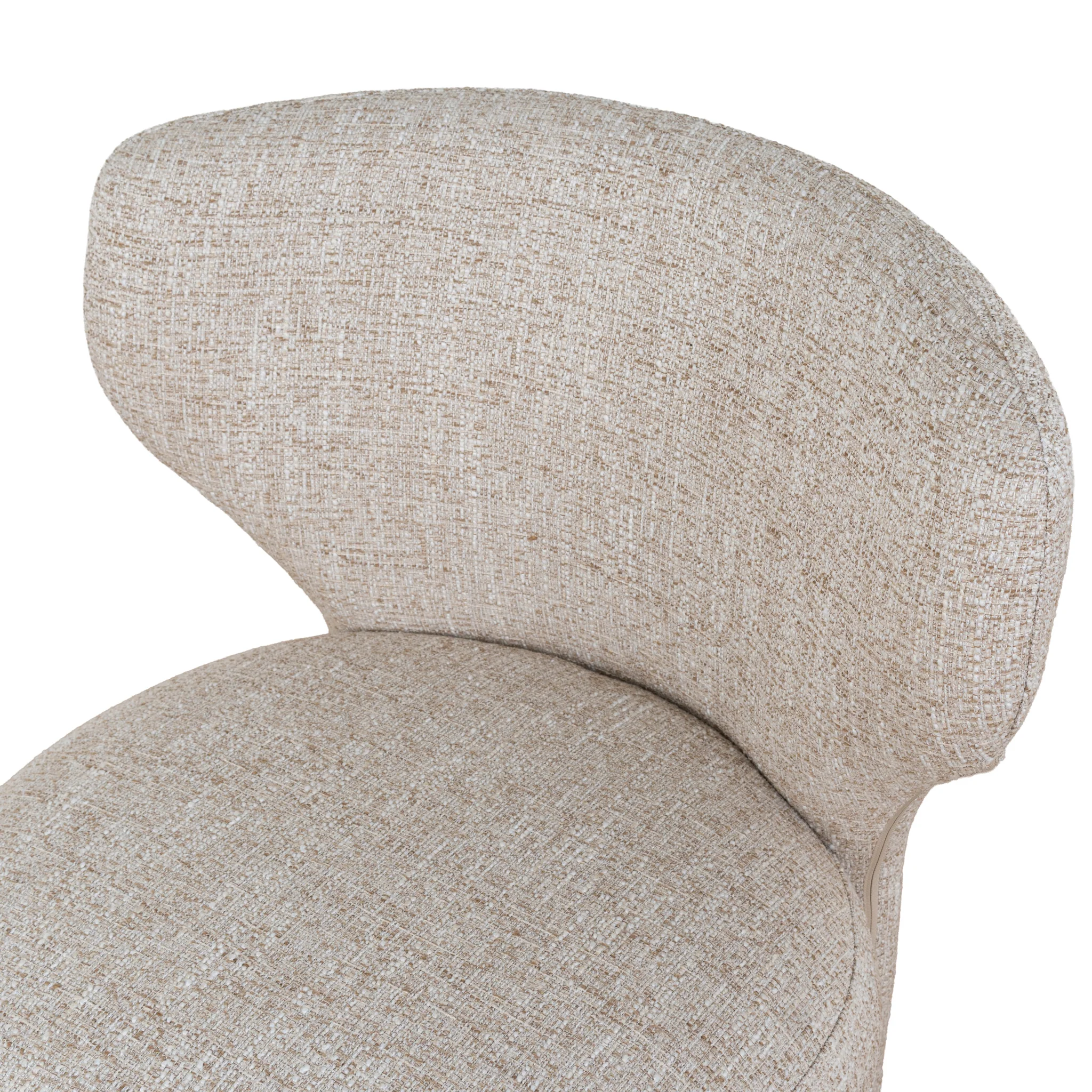 CDC10349-FH Fabric Dining Chair - Pale Beige - Image 7