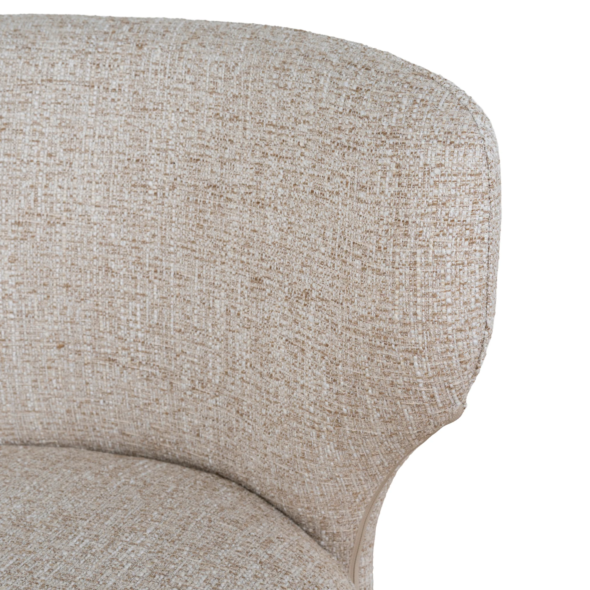 CDC10349-FH Fabric Dining Chair - Pale Beige - Image 8
