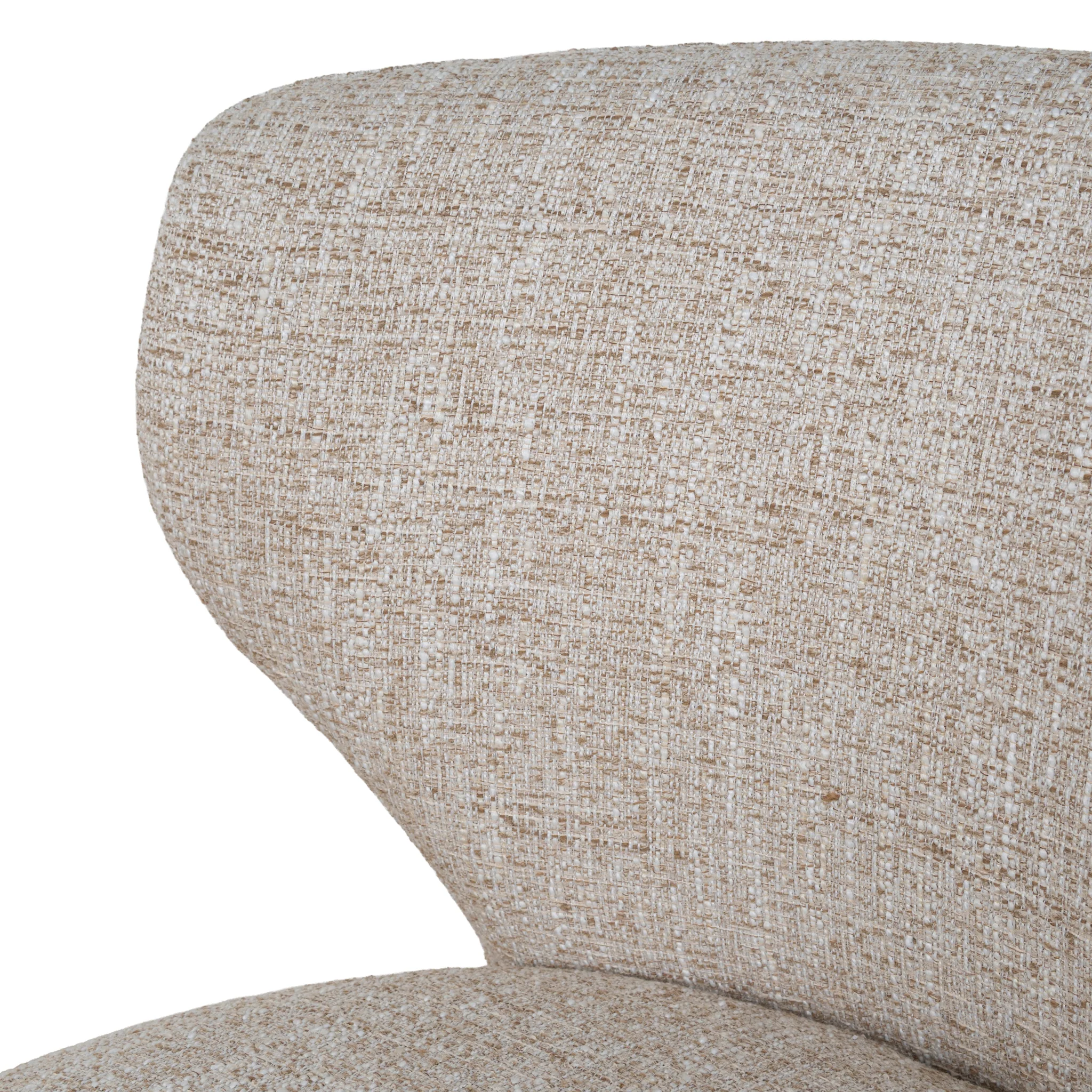 CDC10349-FH Fabric Dining Chair - Pale Beige - Image 9