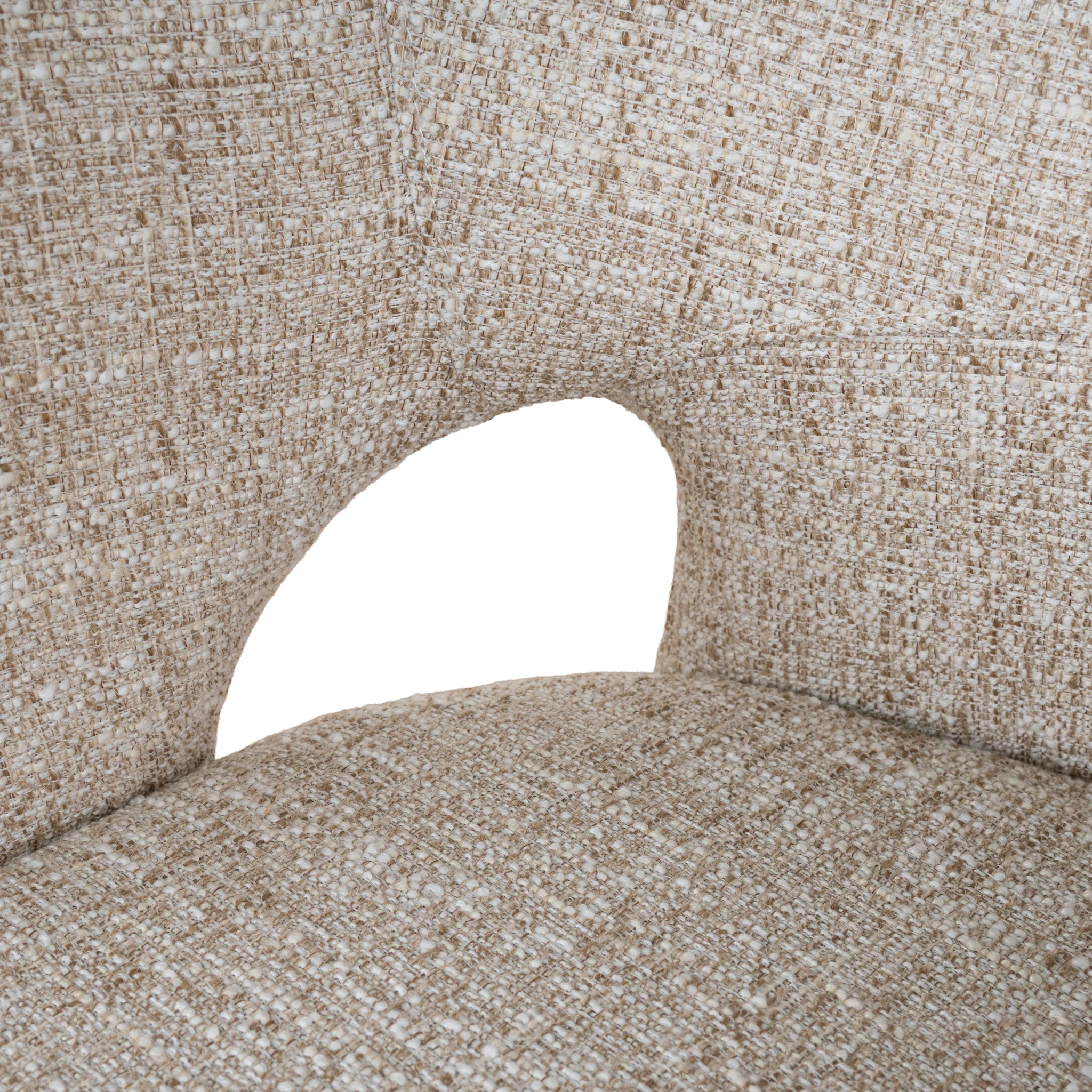 CDC10352-FH Fabric Dining Chair - Pale Beige - Image 11