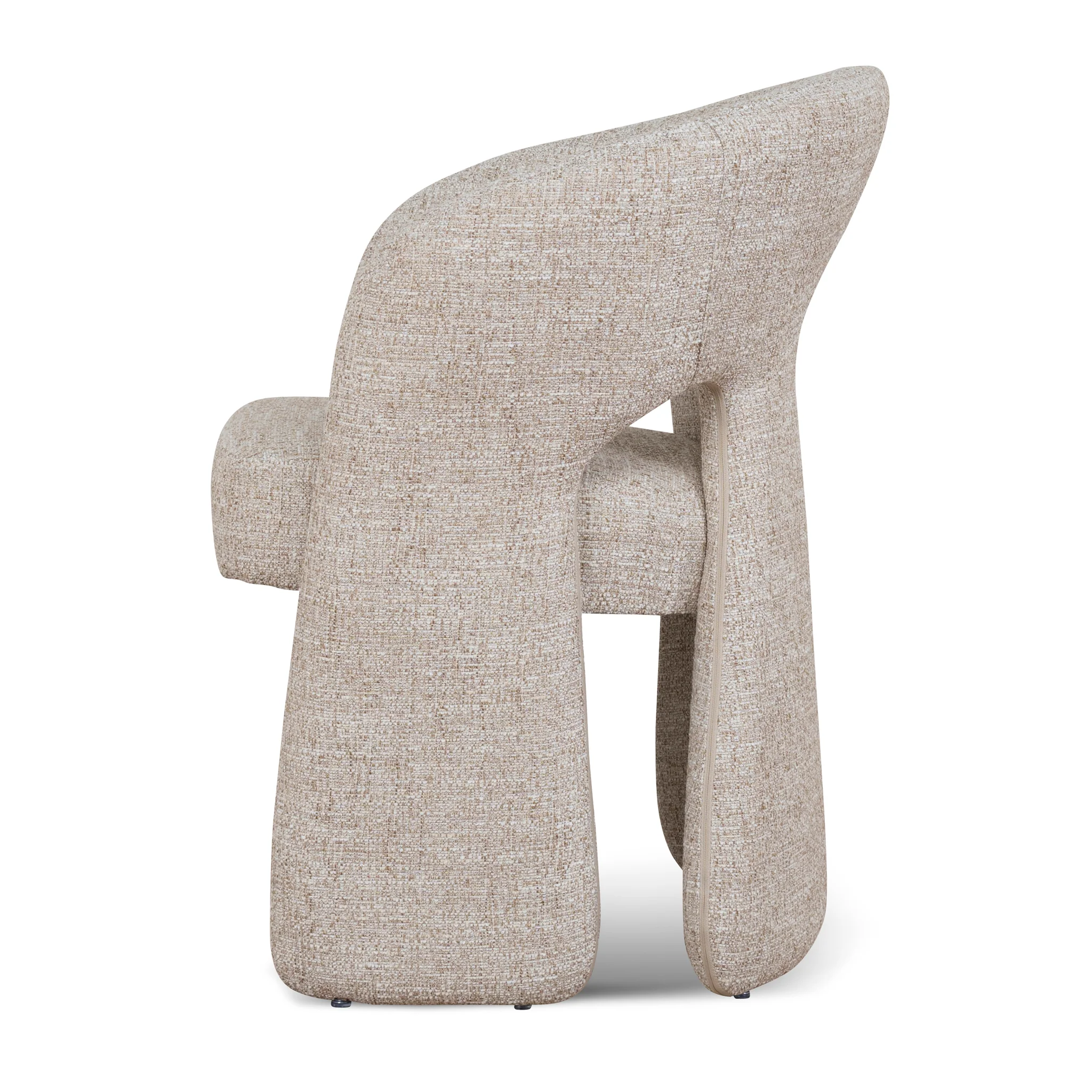CDC10352-FH Fabric Dining Chair - Pale Beige - Image 3