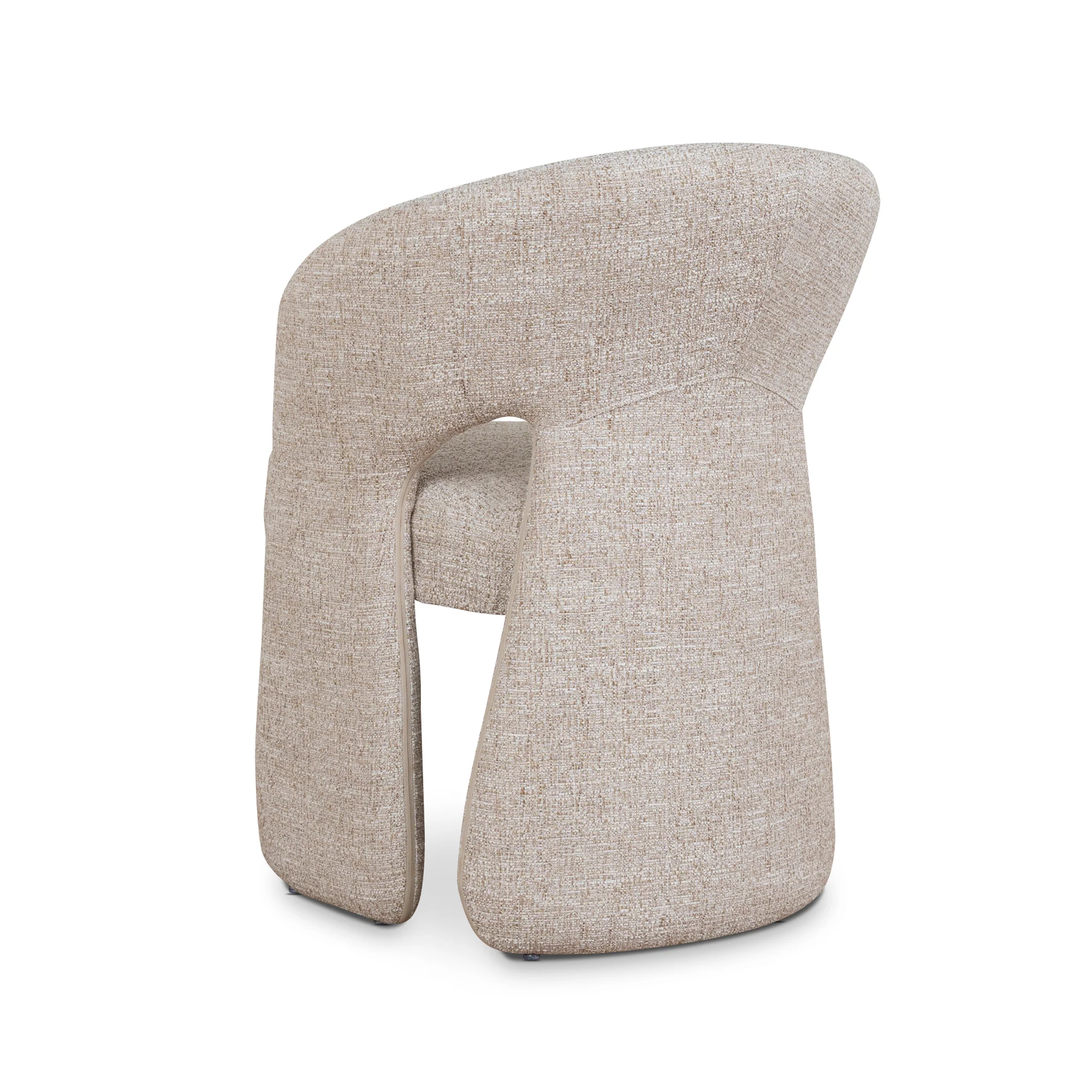 CDC10352-FH Fabric Dining Chair - Pale Beige - Image 4