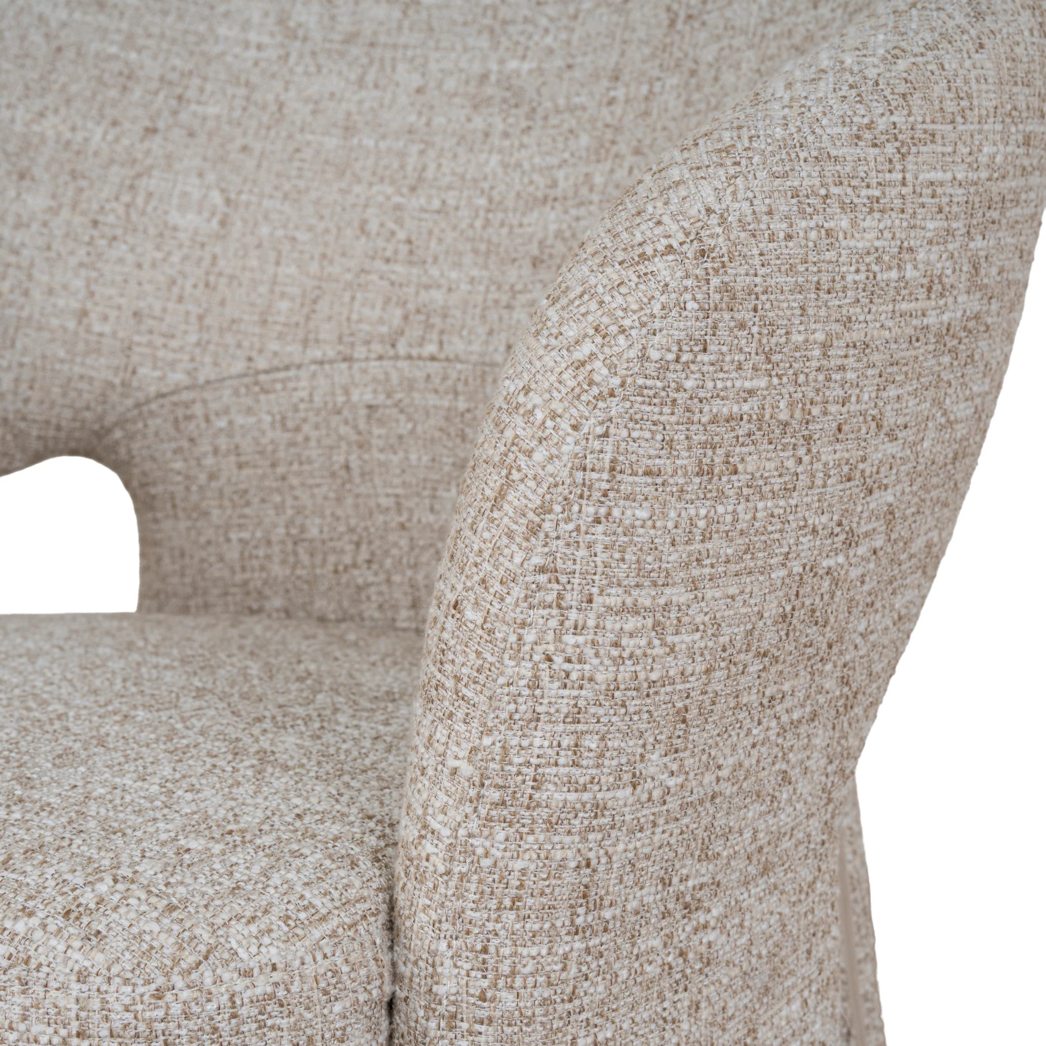 CDC10352-FH Fabric Dining Chair - Pale Beige - Image 8