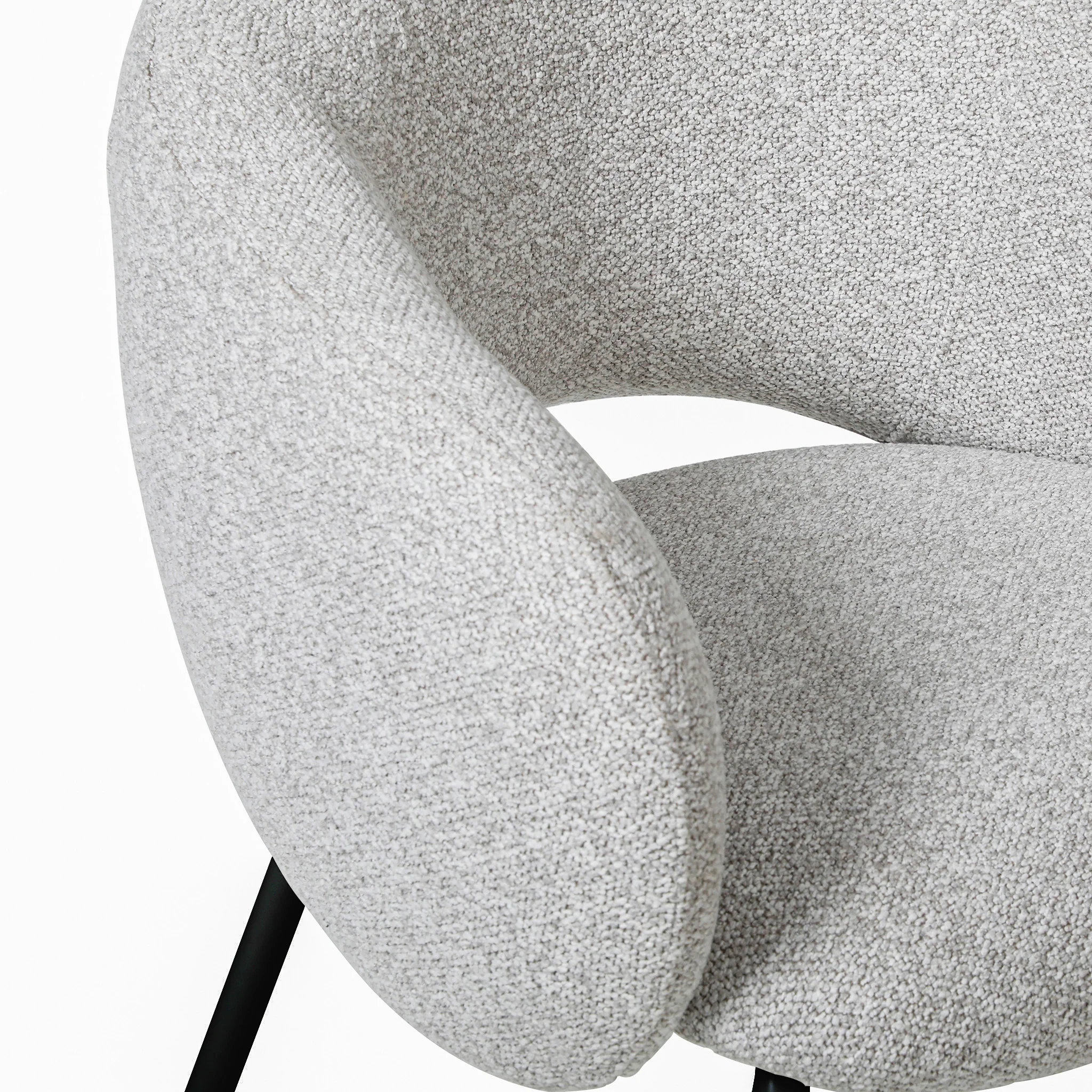 CDC10536-FH Black Dining Chair - Clay Grey (Set of 2) - Image 7