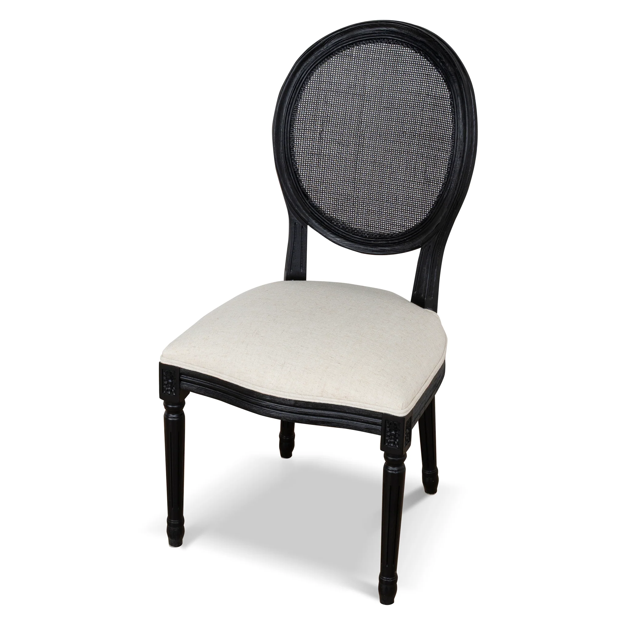 CDC10551-LJ Black ELM Dining Chair - Dawn Beige (Set of 2) - Image 15