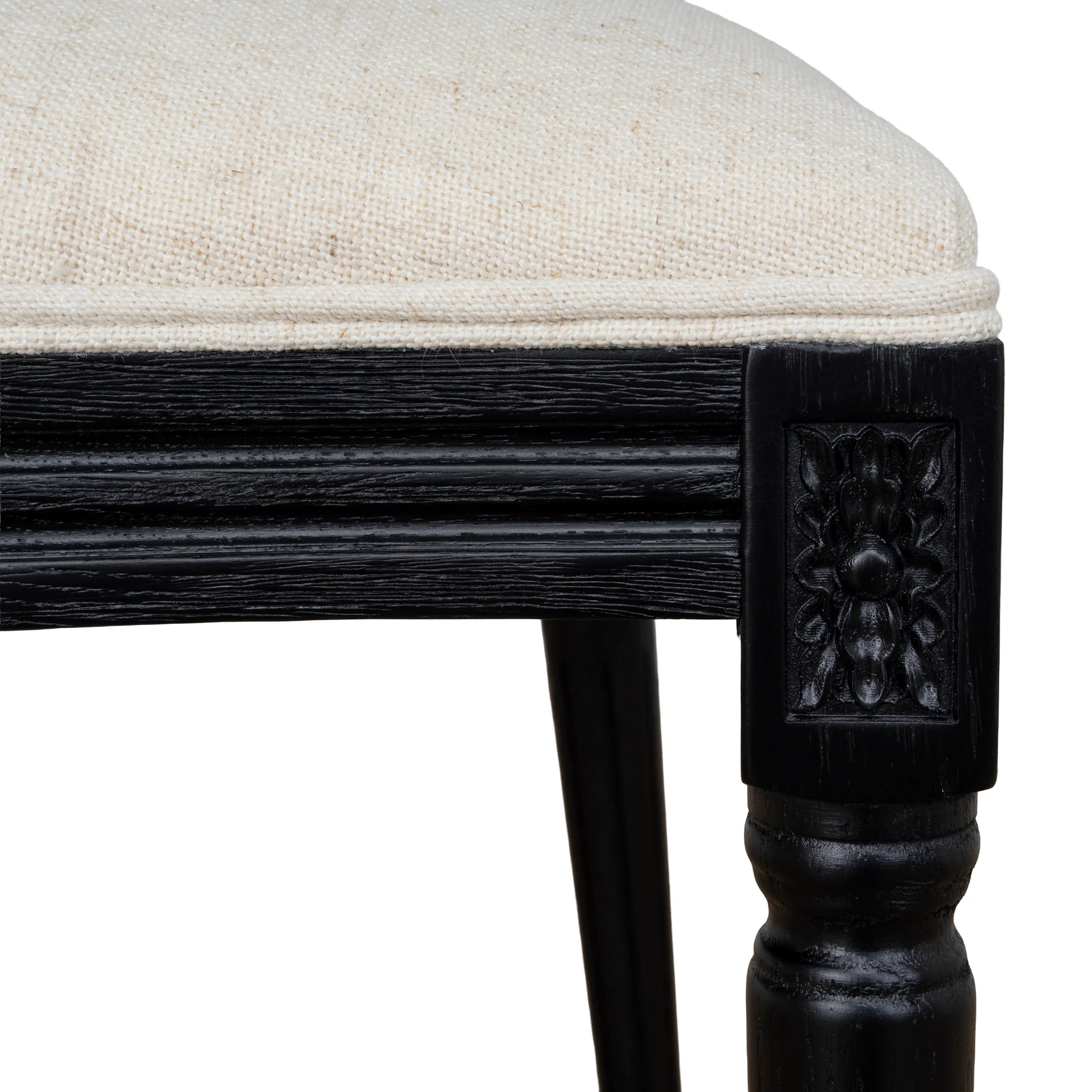 CDC10551-LJ Black ELM Dining Chair - Dawn Beige (Set of 2) - Image 7