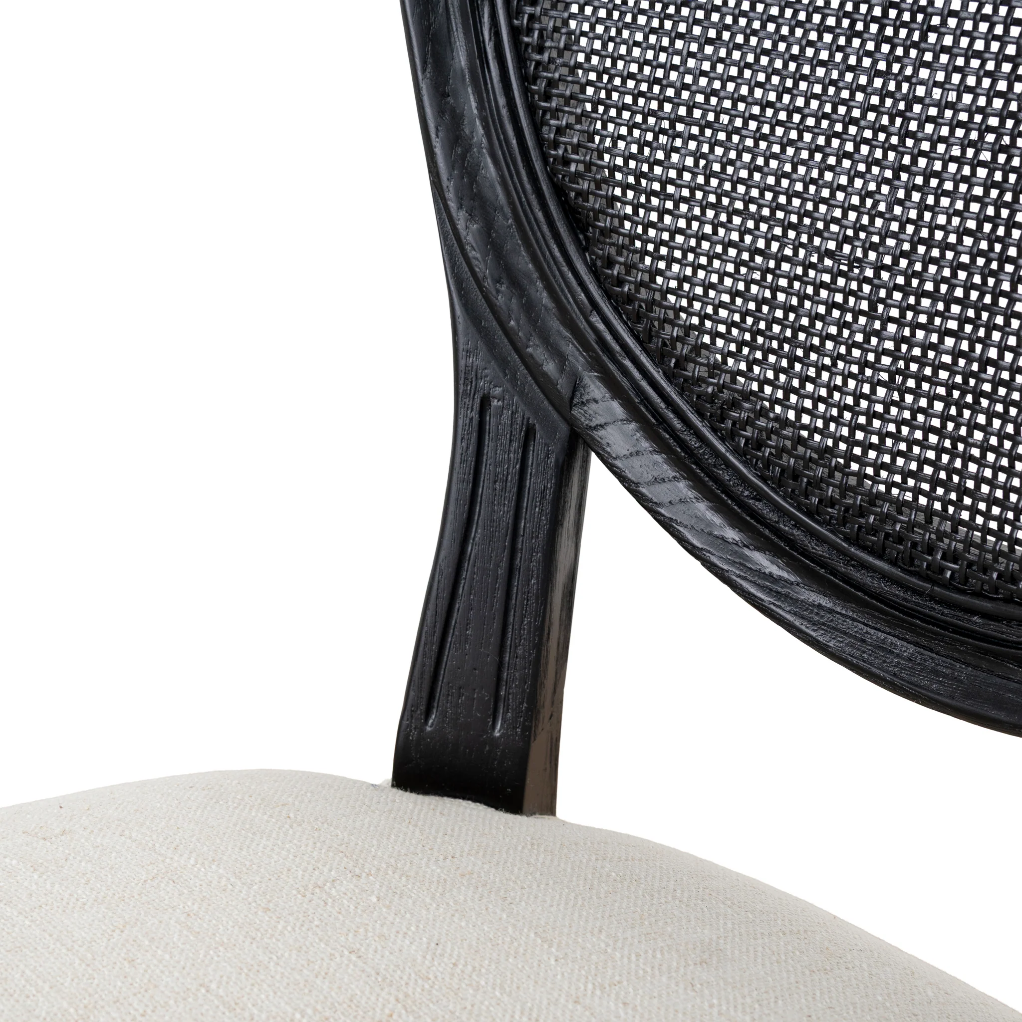 CDC10551-LJ Black ELM Dining Chair - Dawn Beige (Set of 2) - Image 8