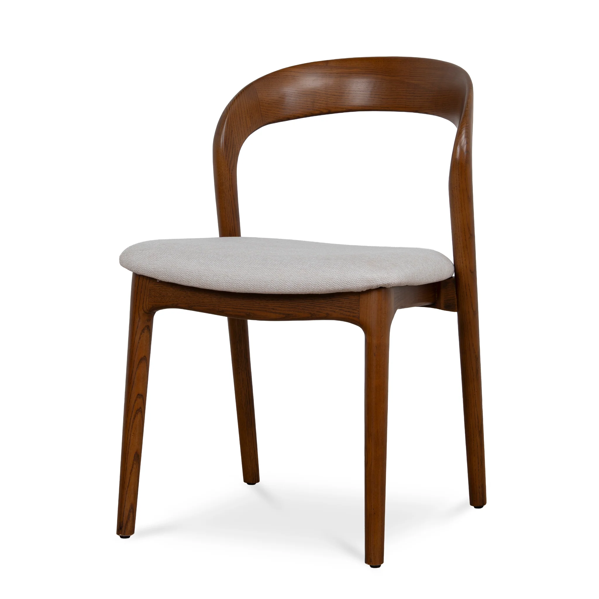 CDC10570-NX Walnut Dining Chair - Naxos Beige (Set of 2) - Image 3