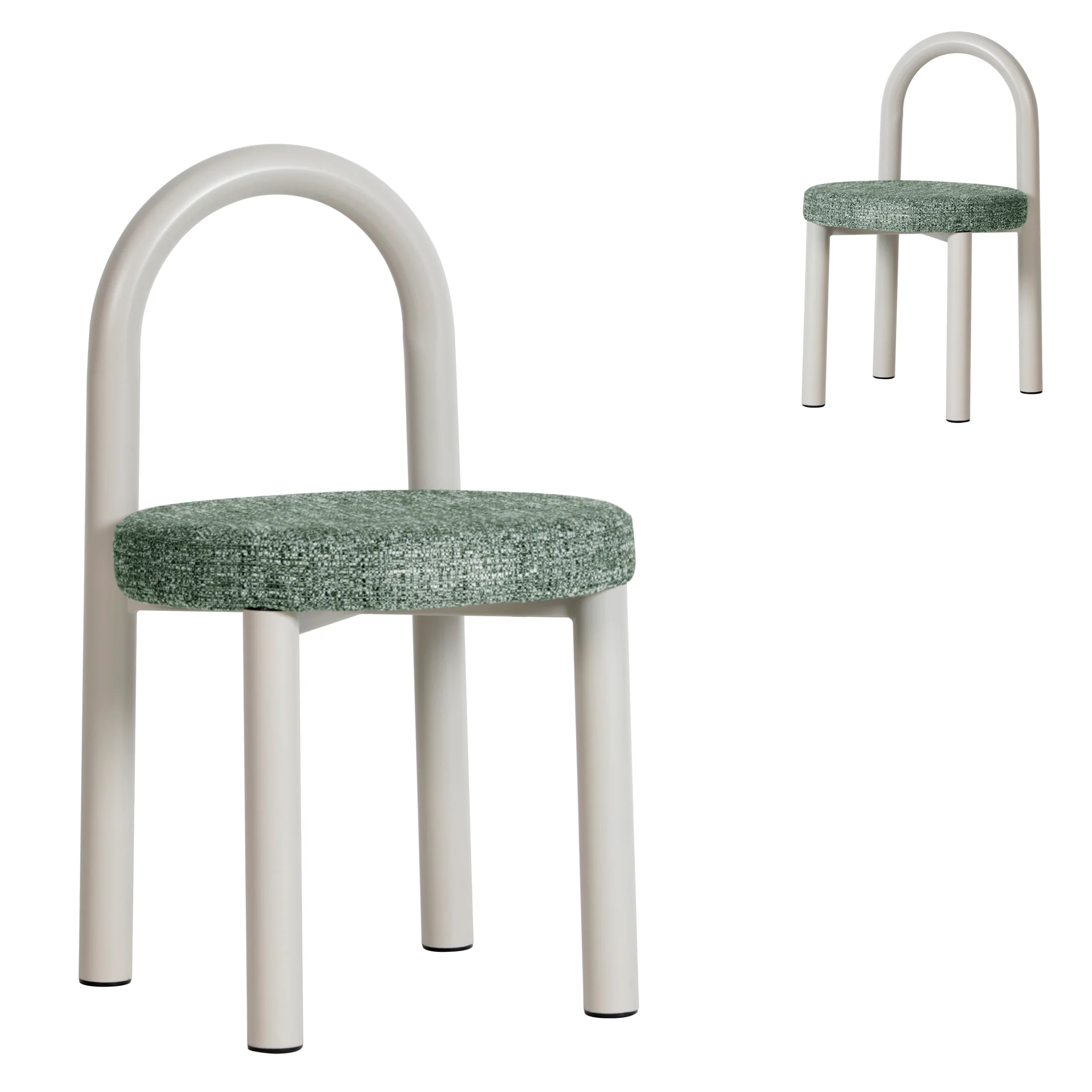 CDC12017-FH Light Grey Dining Chair - Spring Green (Set of 2)